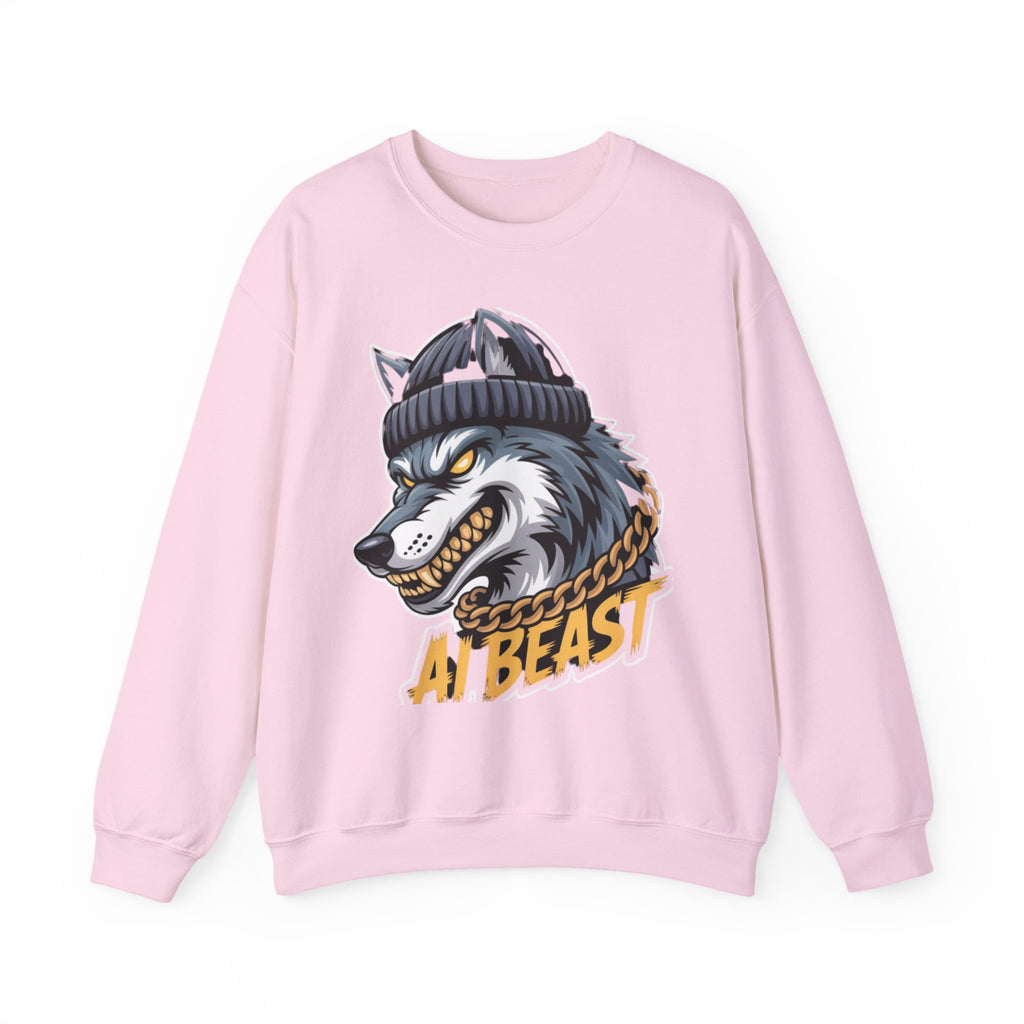 AI BEAST  "Wolf Byte Syndicate" Unisex Heavy Blend™ Crewneck Sweatshirt