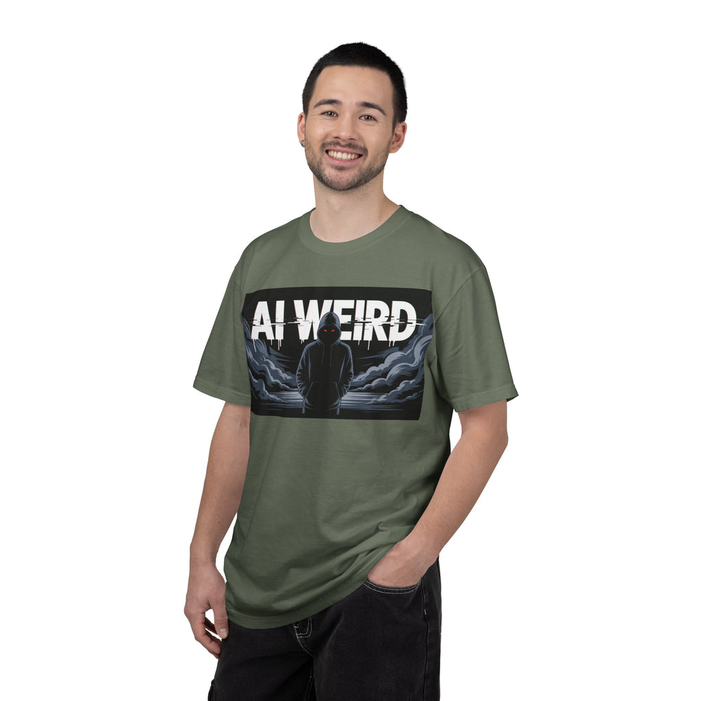 AI WEIRD – “DARK DATA ENTITY” Unisex Garment-Dyed T-shirt