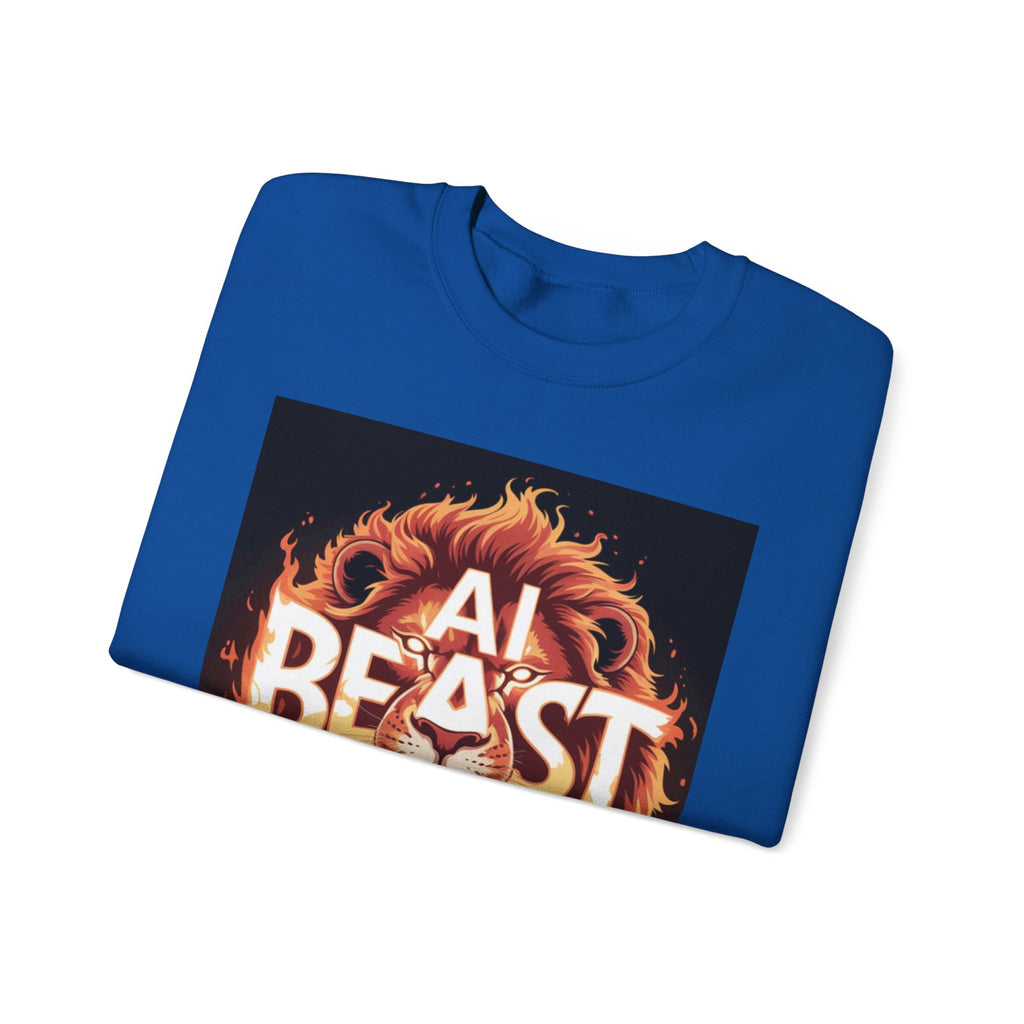 AI BEAST “Majestic Upload” Unisex Heavy Blend™ Crewneck Sweatshirt