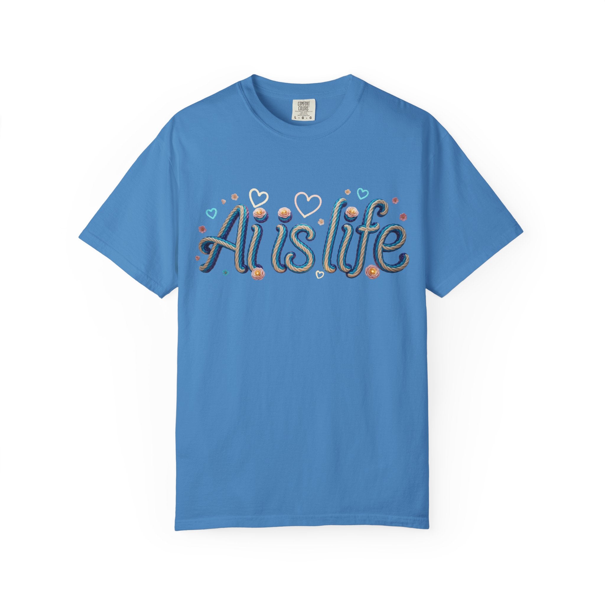 AI is Life  "TWISTED BEAUTY" Unisex Garment-Dyed T-shirt