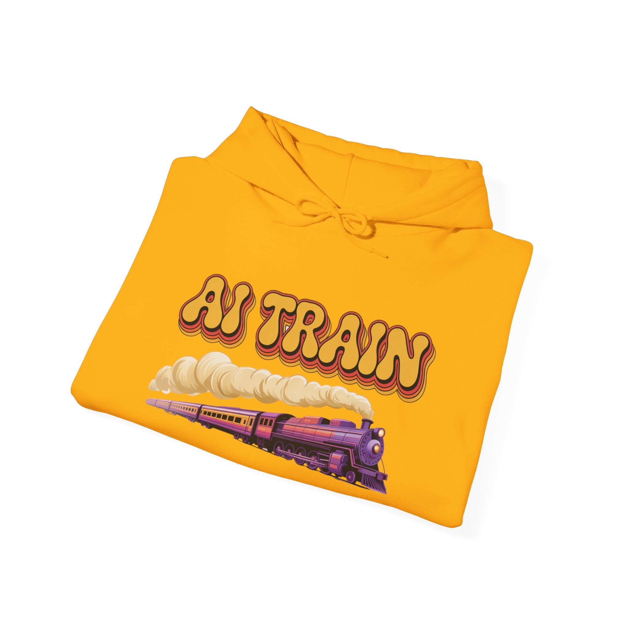 AI TRAIN  "Quantum Rail System" Unisex Heavy Blend™ Hooded Sweatshirt