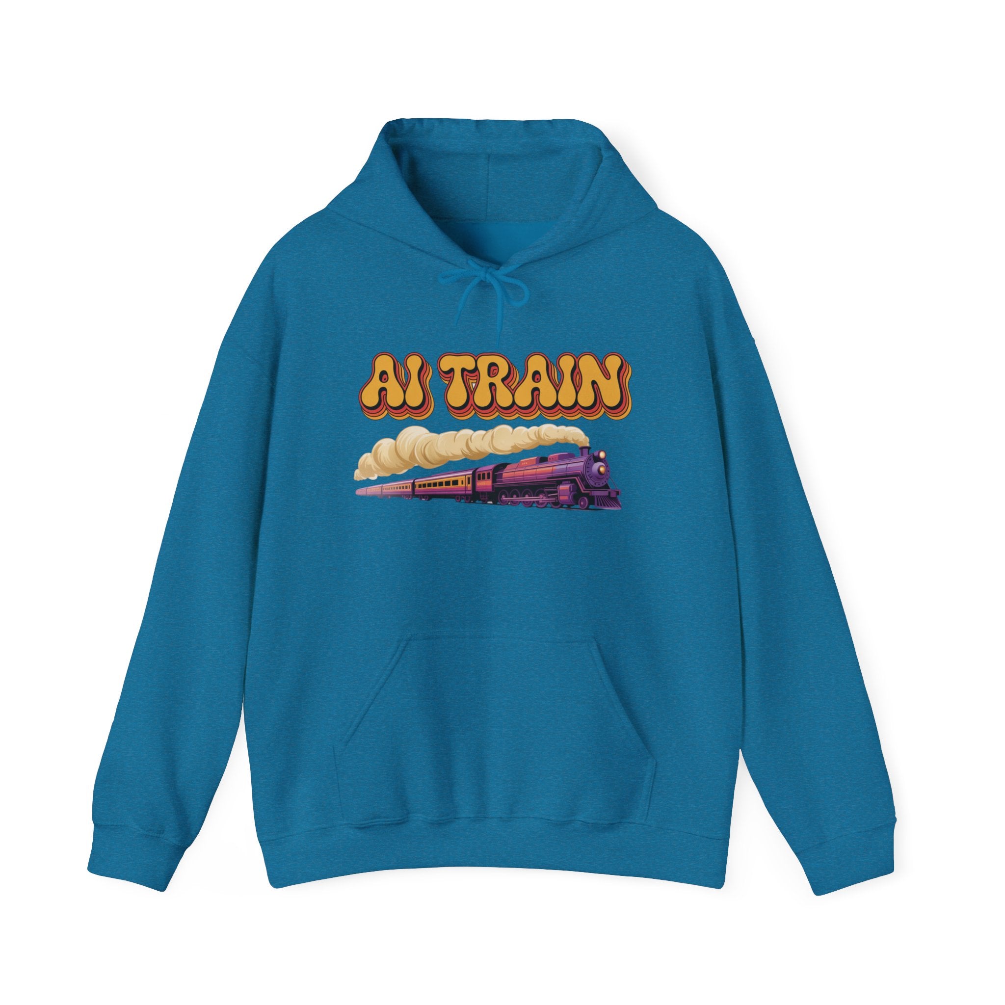 AI TRAIN  "Quantum Rail System" Unisex Heavy Blend™ Hooded Sweatshirt