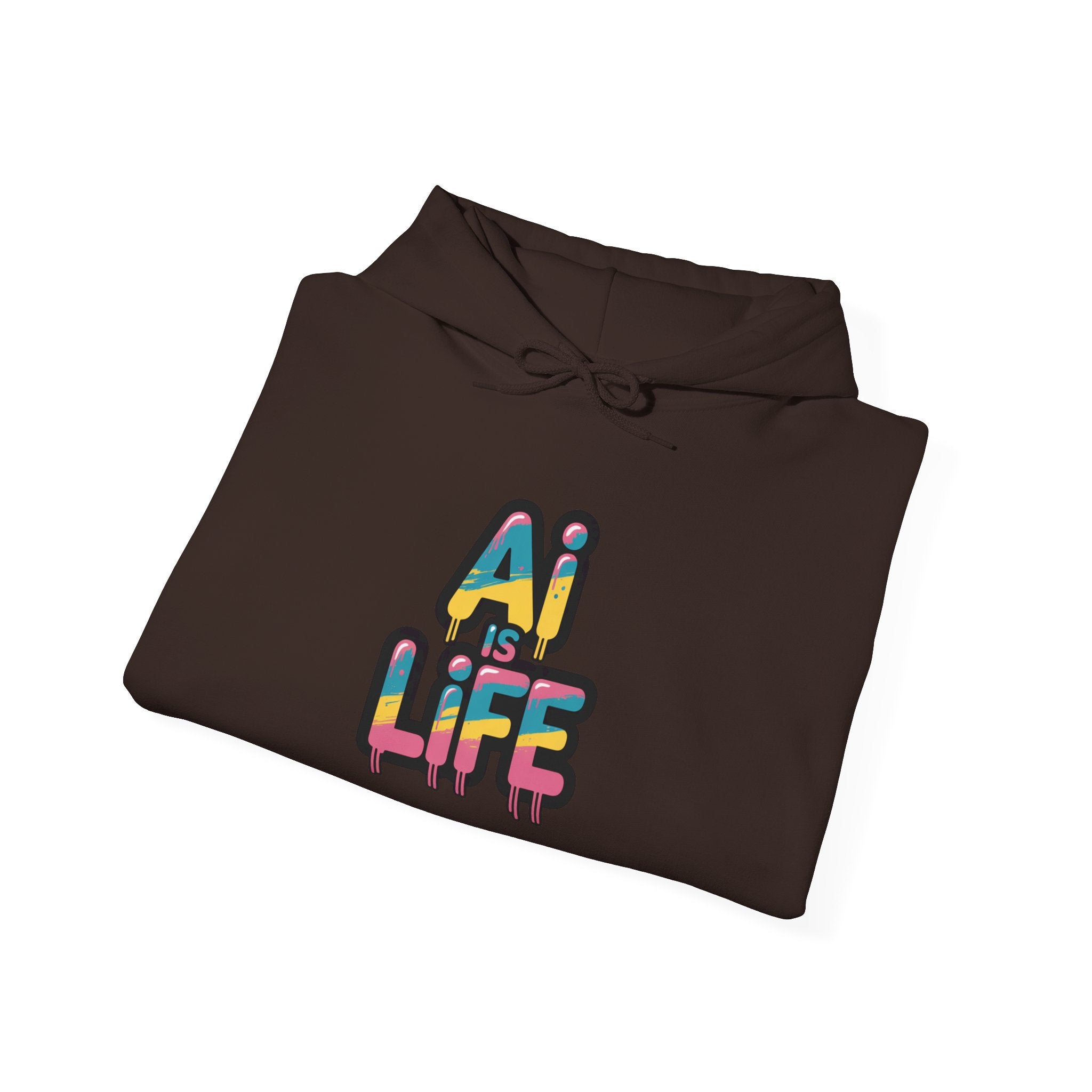 AI IS LIFE " Neon Circuit "  Unisex Heavy Blend™ Hooded Sweatshirt
