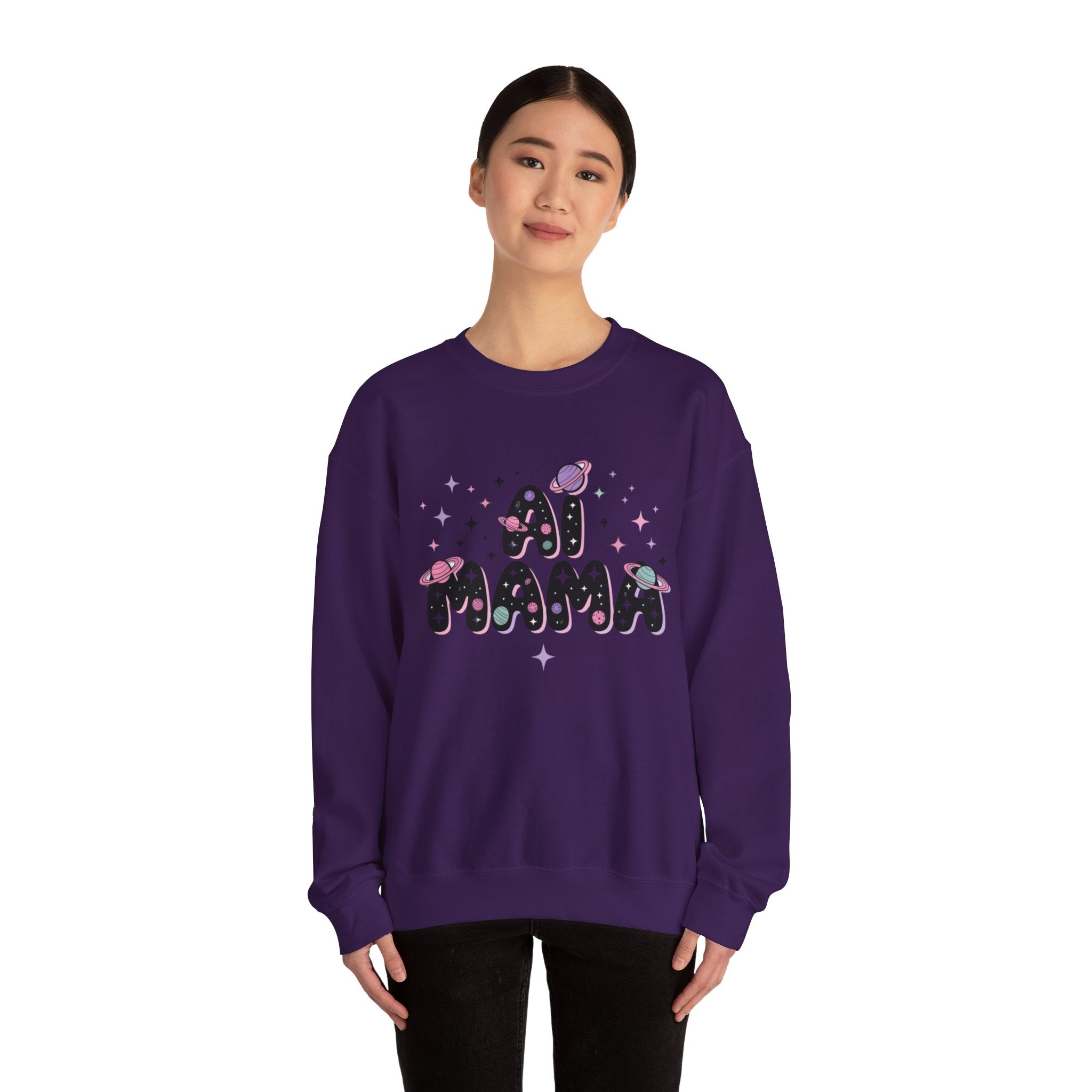 AI Mama "Digital Daydreamer" Unisex Heavy Blend™ Crewneck Sweatshirt