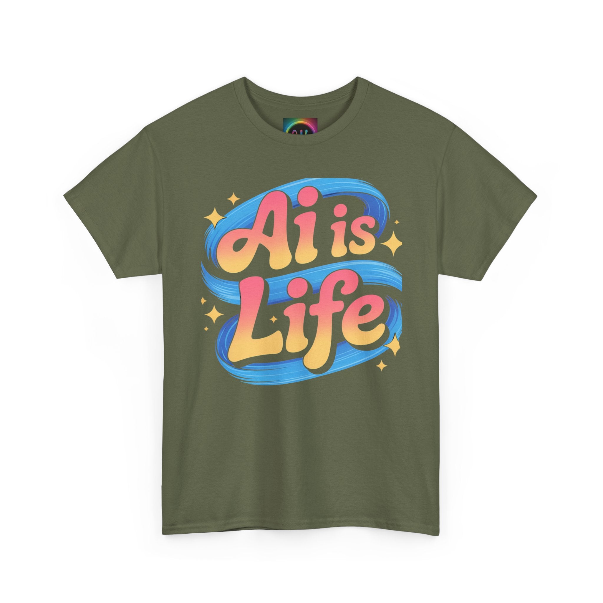 Al is Life "COSMIC SWIRL" — Colorful Retro Graphic Tee T‑Shirt