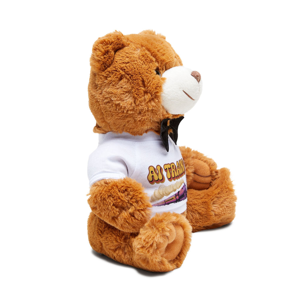 AI Train "Quantum Rail" of Teddy Bear with T-Shirt