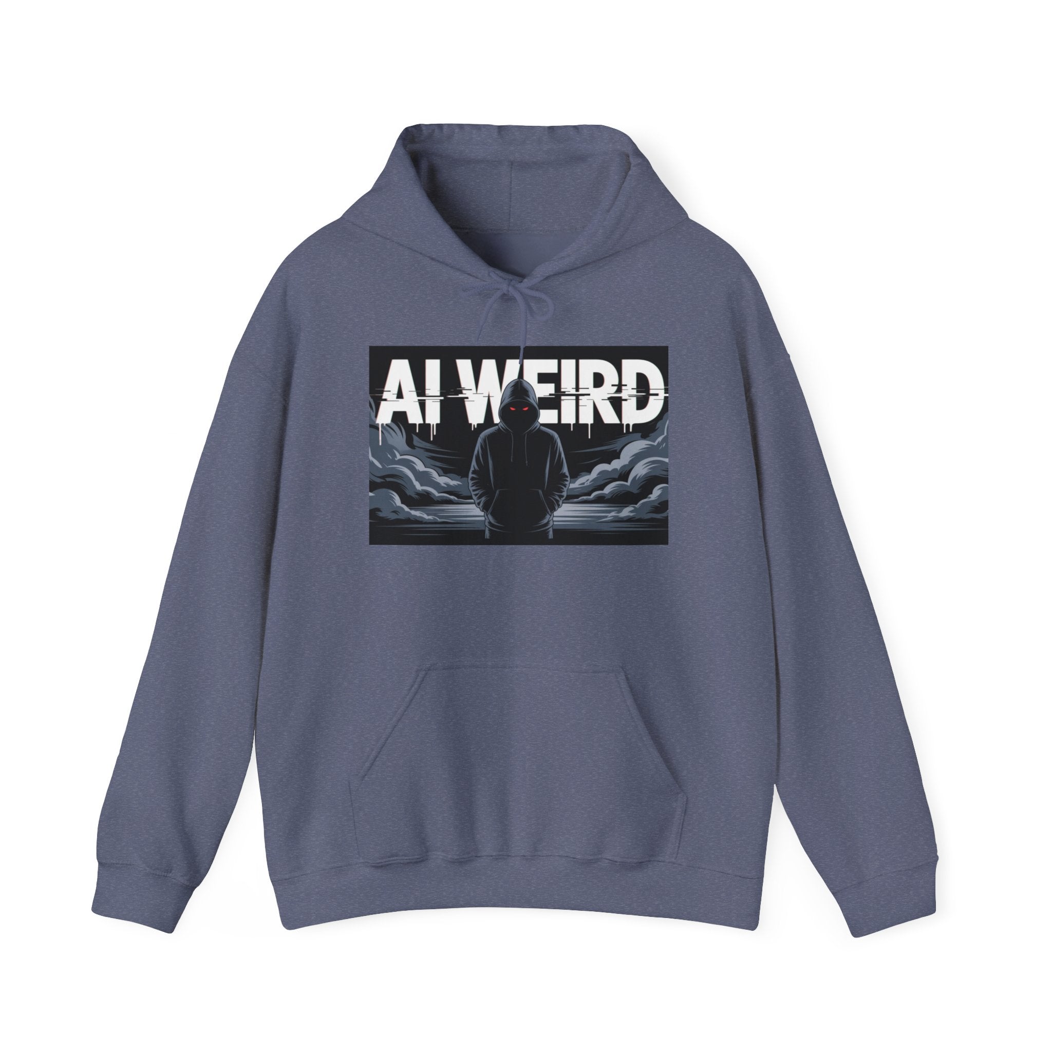 AI WEIRD – “DARK DATA ENTITY” Unisex Heavy Blend™ Hooded Sweatshirt