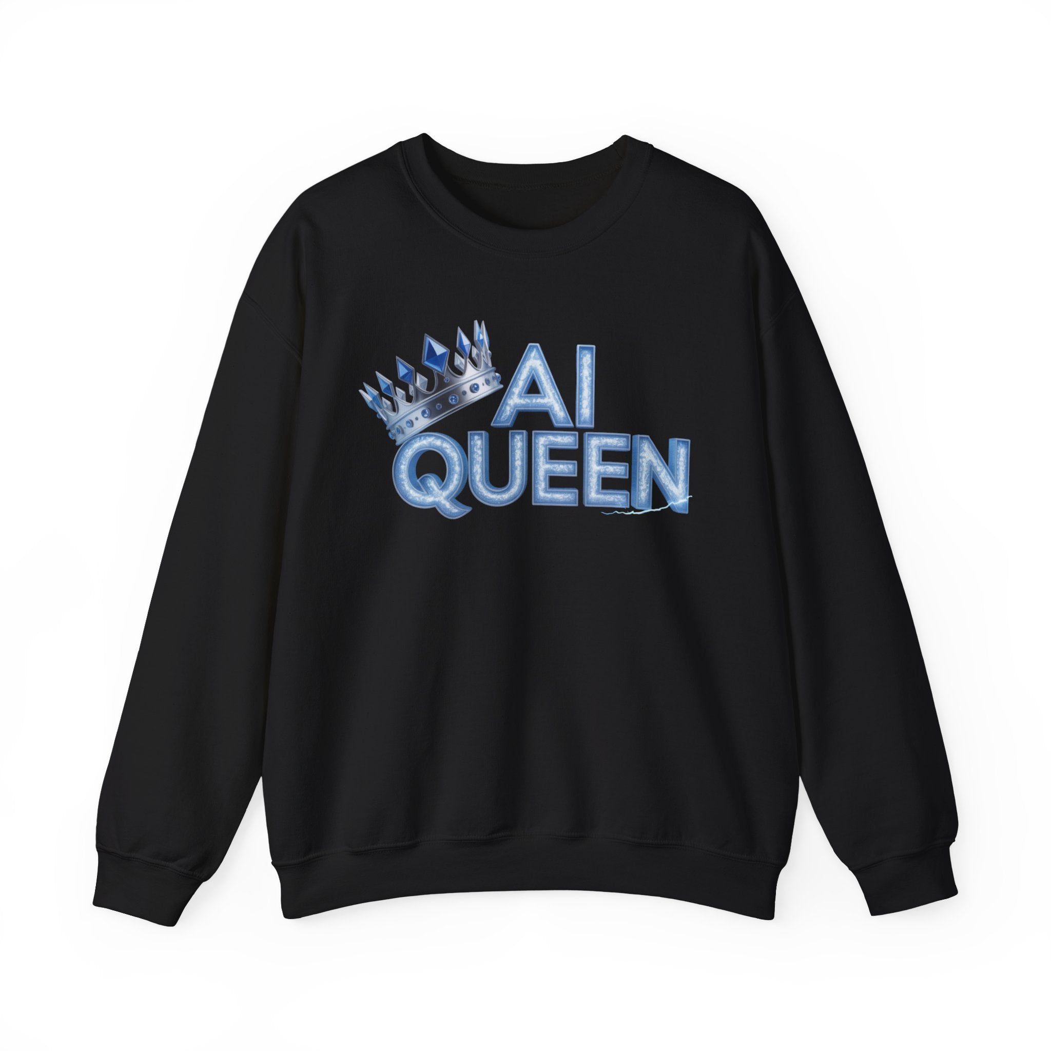 AI Queen "Frost Crown Frequency" Unisex Heavy Blend™ Crewneck Sweatshirt