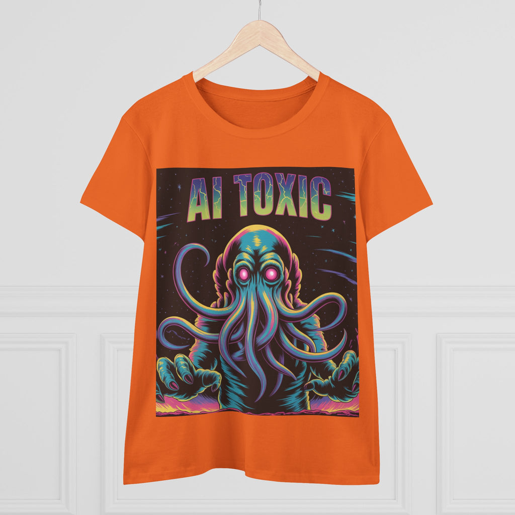 AI TOXIC  "Data Overlord" Women's Midweight Cotton Tee