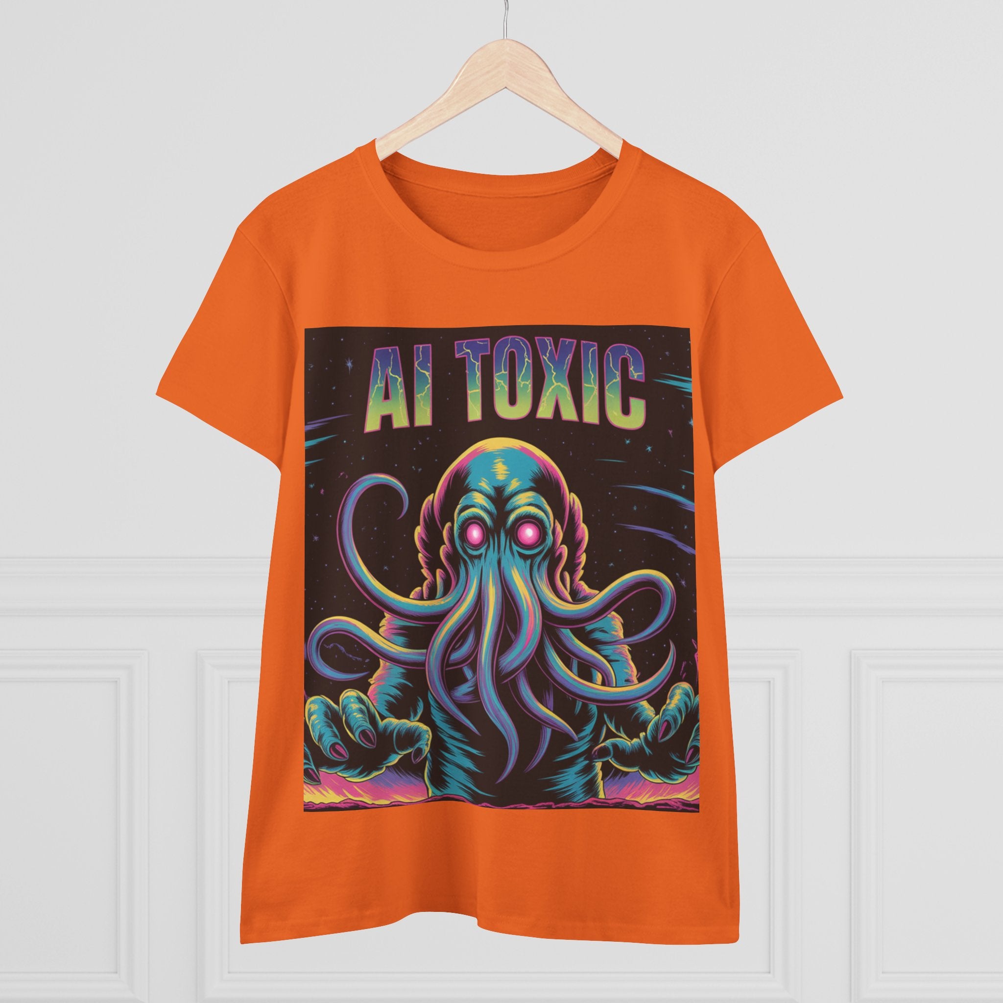 AI TOXIC  "Data Overlord" Women's Midweight Cotton Tee