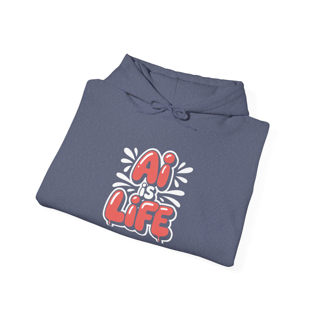 AI IS LIFE "Neural Pop" Unisex Heavy Blend™ Hooded Sweatshirt