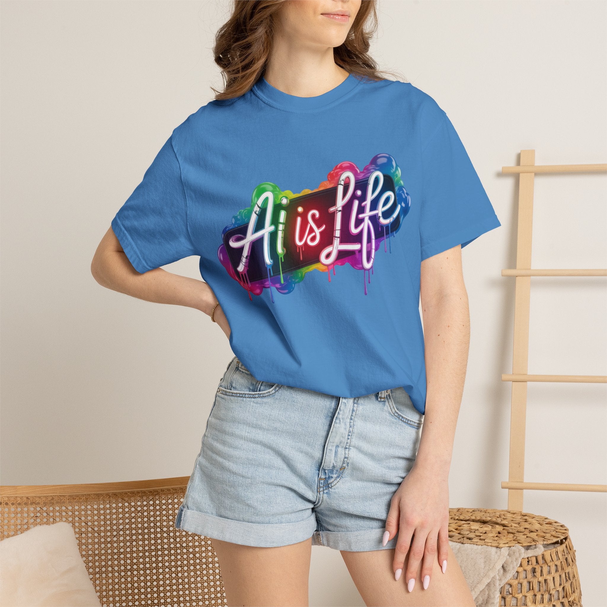 AI is LIFE  “PipeDream Intelligence”  Heavy Blend™ Crewneck T-Shirt