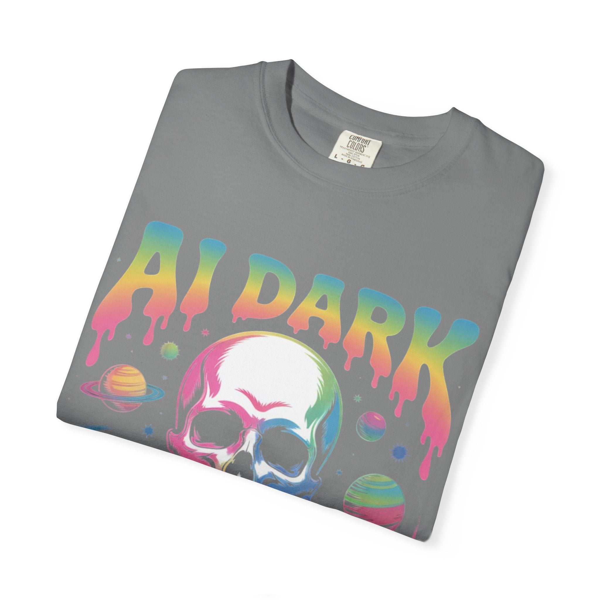 AI DARK “Death of Data” Unisex Garment-Dyed T-shirt