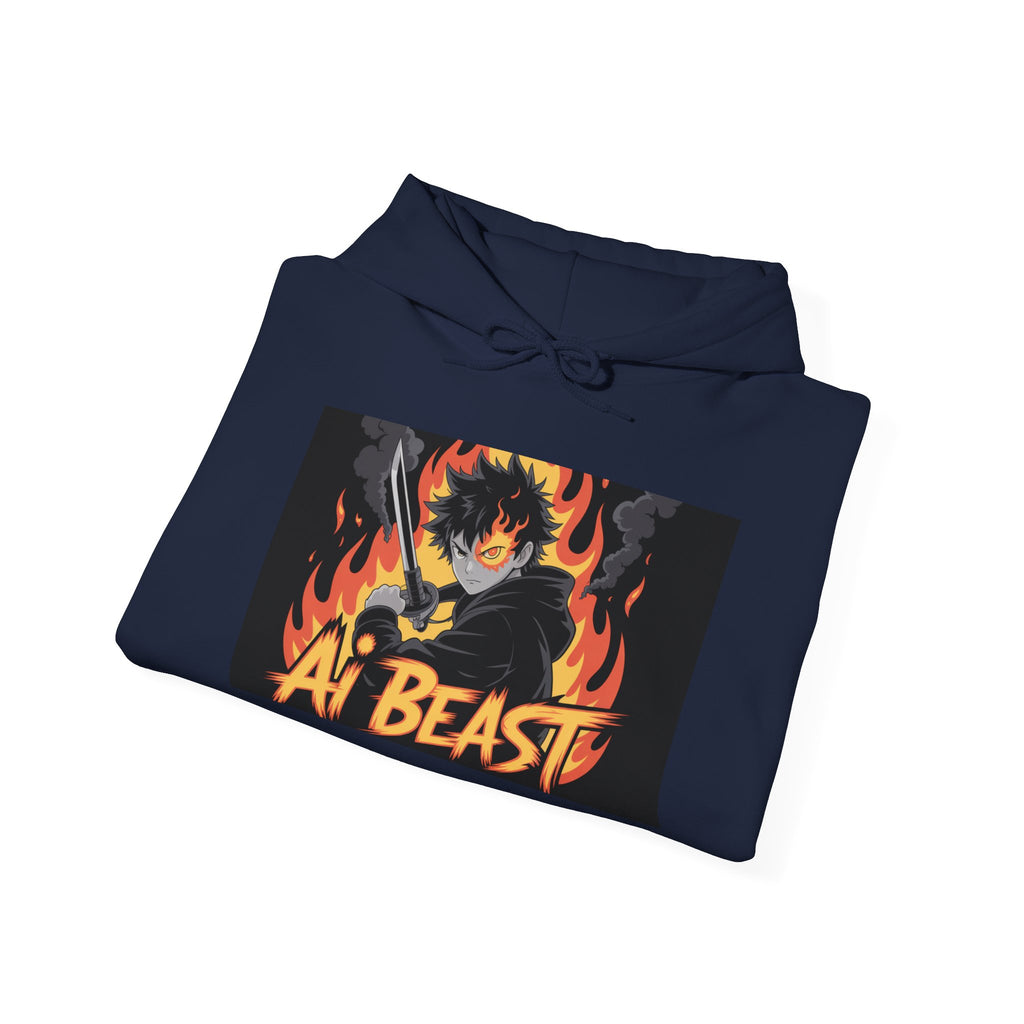 AI  BEAST  " Warrior.exe "  Unisex Heavy Blend™ Hooded Sweatshirt