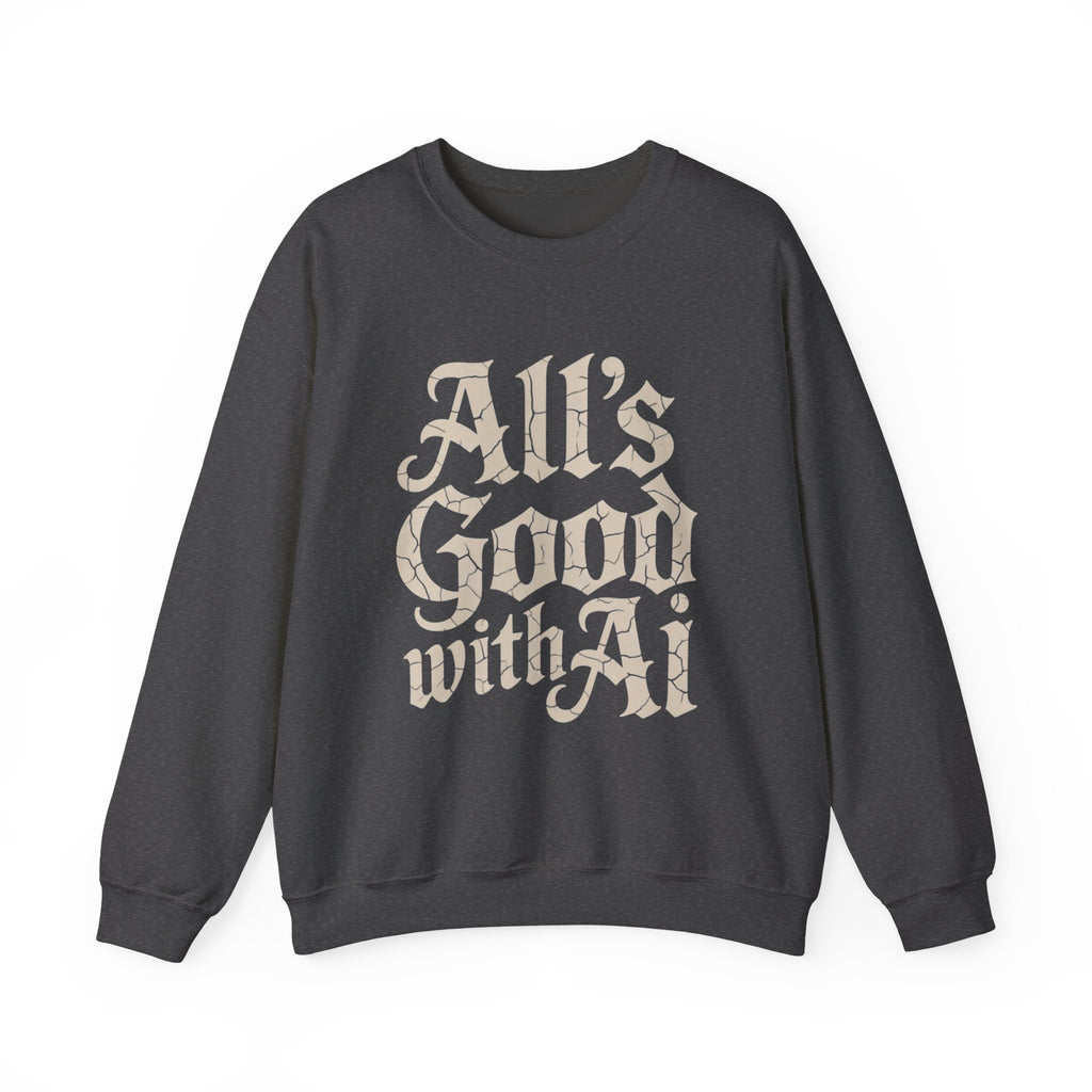 ALL’S GOOD WITH AI “Cracked Code Classic” Unisex Heavy Blend Crewneck Sweatshirt