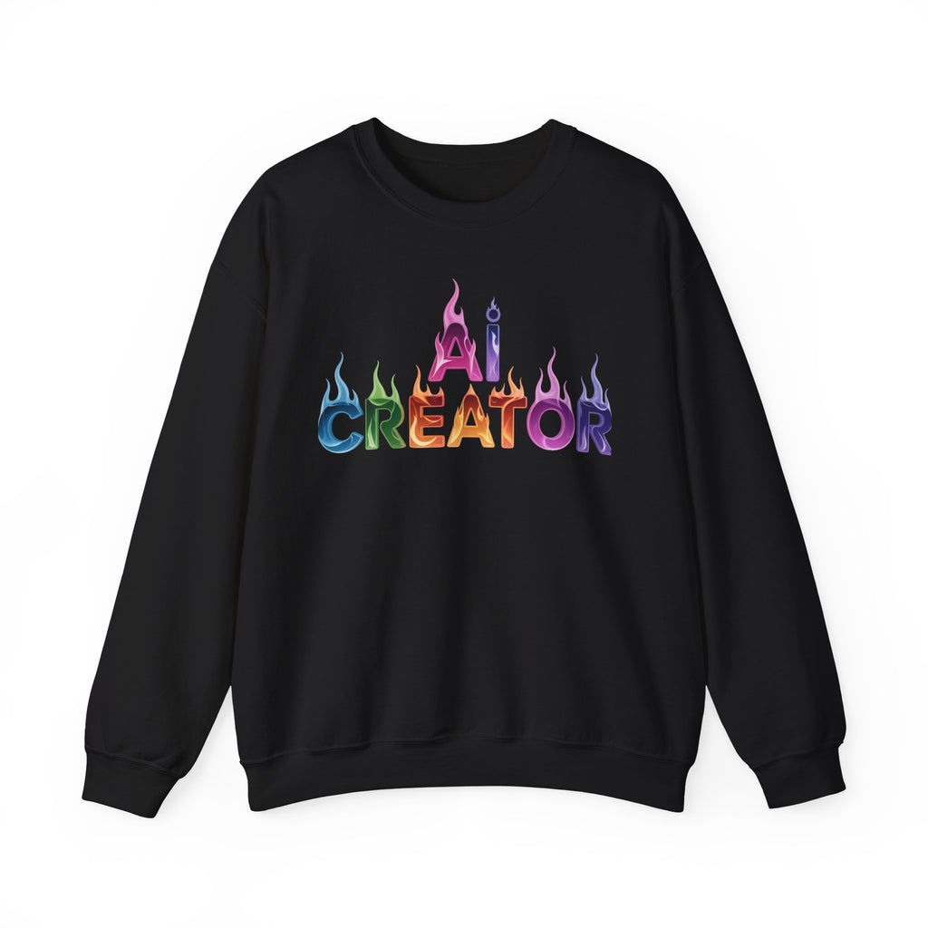 AI CREATOR  "Fire in the Code" Unisex Heavy Blend™ Crewneck Sweatshirt
