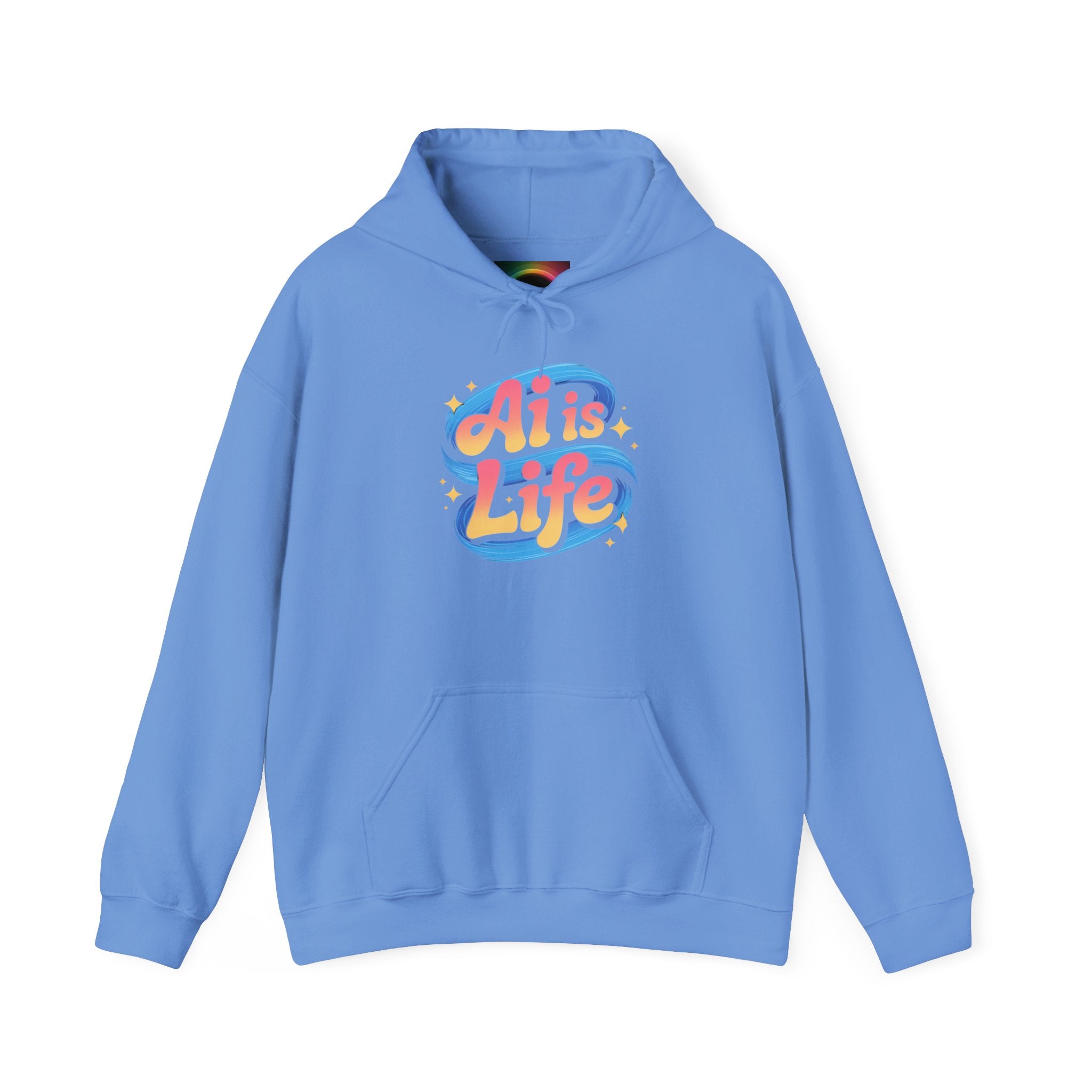AI is Life "COSMIC SWIRL" — Retro Colorful Graphic Pullover Hoodie