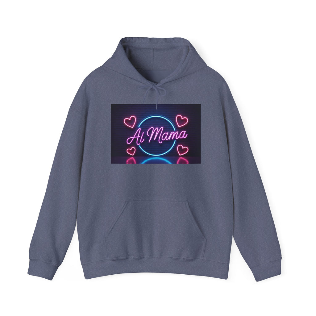 AI MAMA  “Electric Love Loop”  Unisex Heavy Blend™ Hooded Sweatshirt