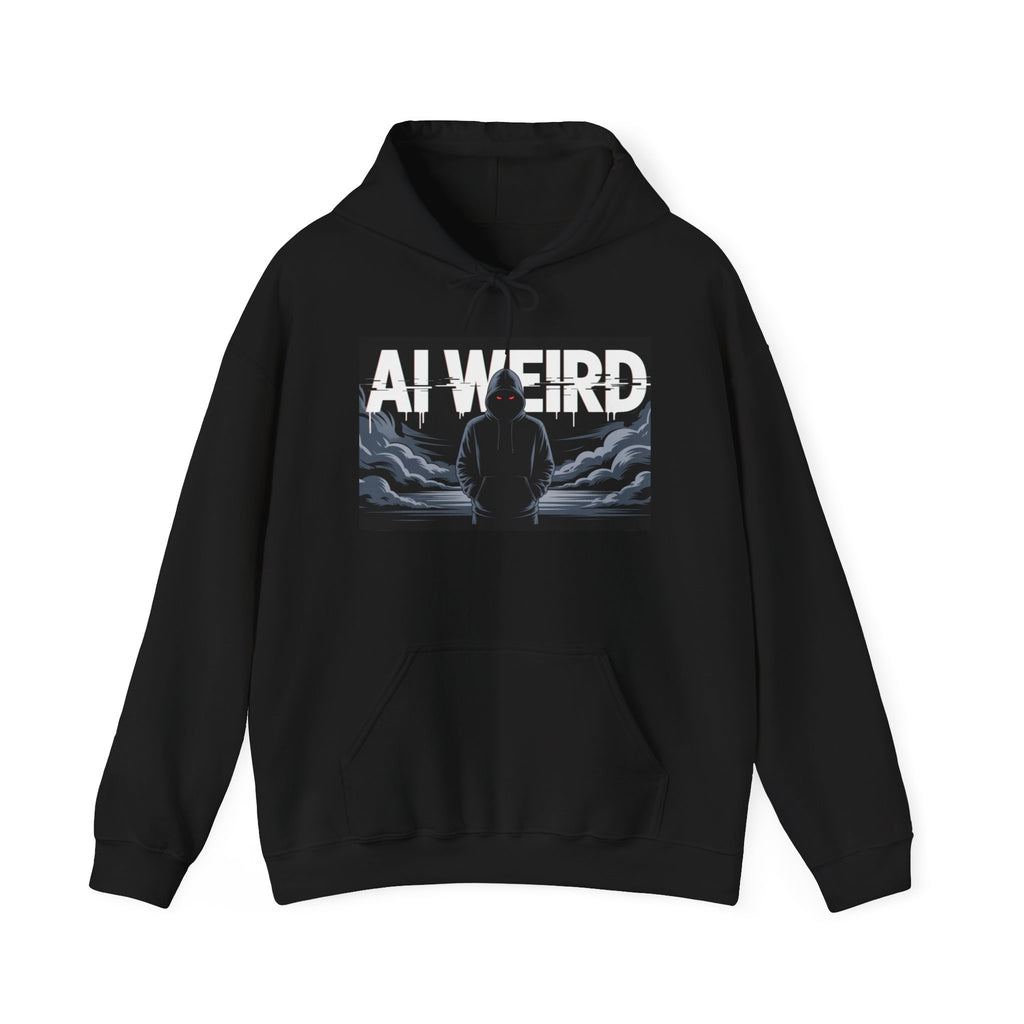 AI WEIRD – “DARK DATA ENTITY” Unisex Heavy Blend™ Hooded Sweatshirt