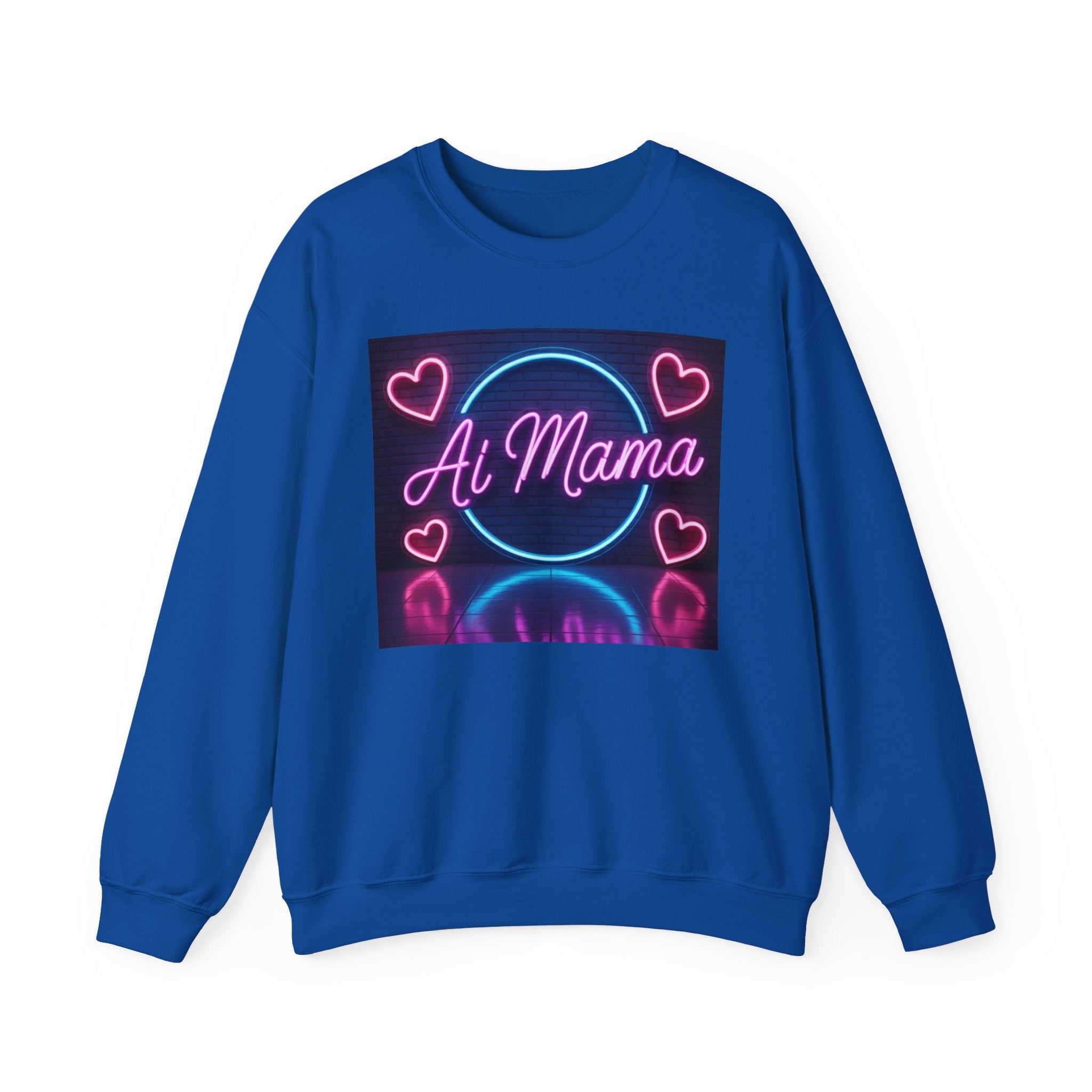 AI MAMA “ Electric Love Loop ” Unisex Heavy Blend™ Crewneck Sweatshirt