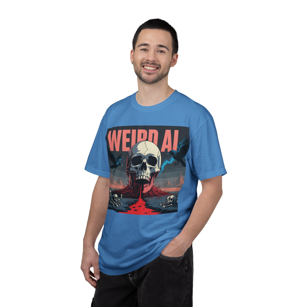 Weird AI  "Skeleton Volcano Edition”  Unisex Garment-Dyed T-shirt