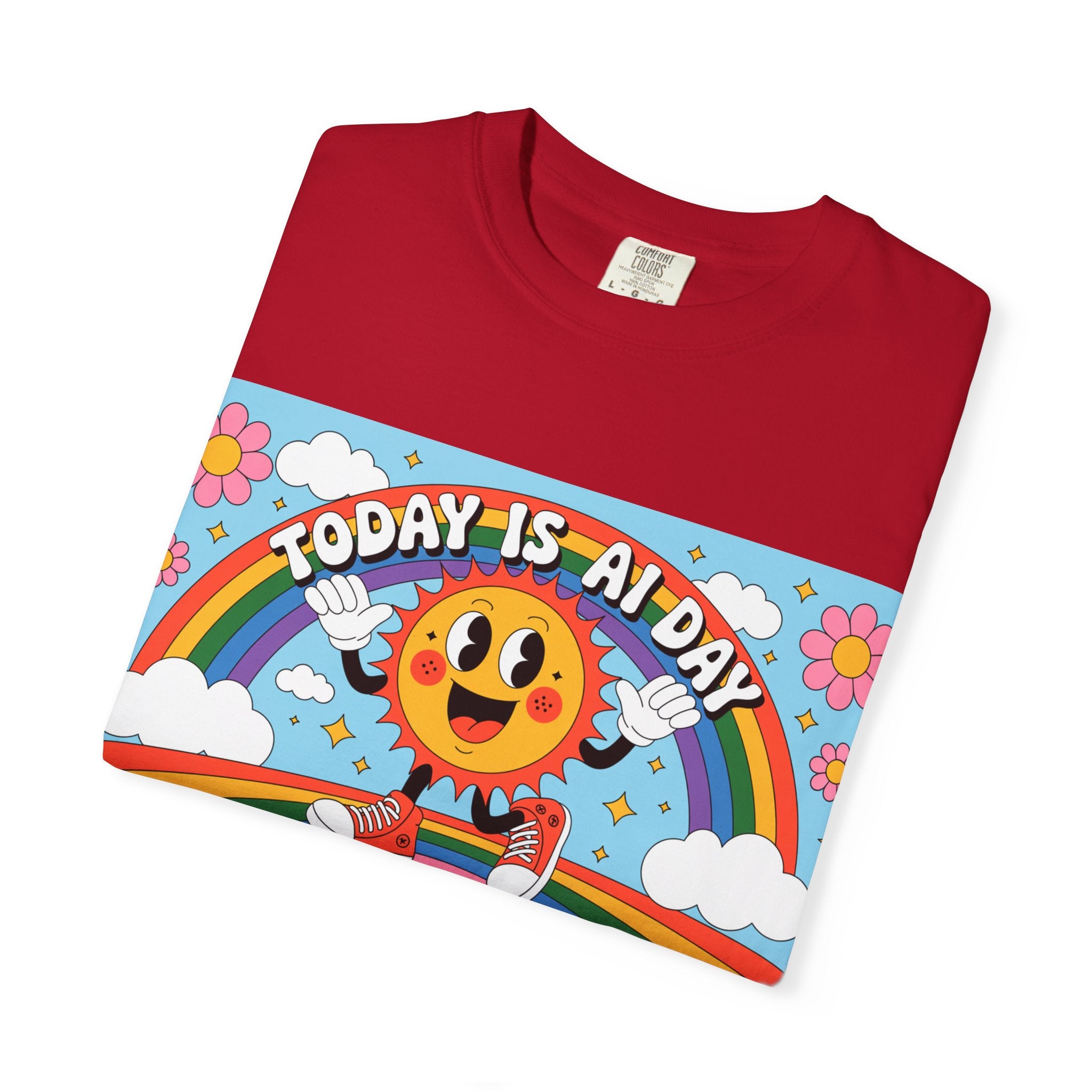 Today Is AI Day  "Sunshine Circuit" Unisex Garment-Dyed T-shirt