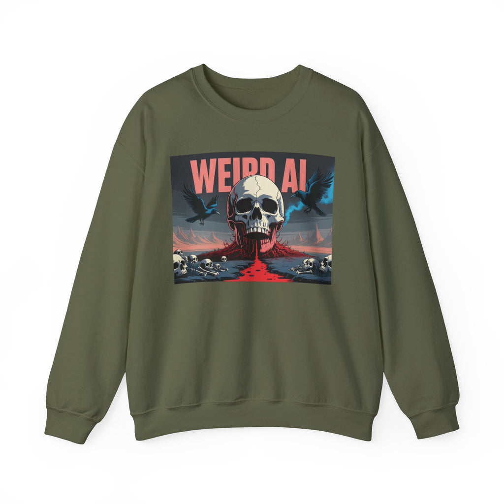 Weird AI  "Skeleton Volcano Edition” Unisex Heavy Blend™ Crewneck Sweatshirt