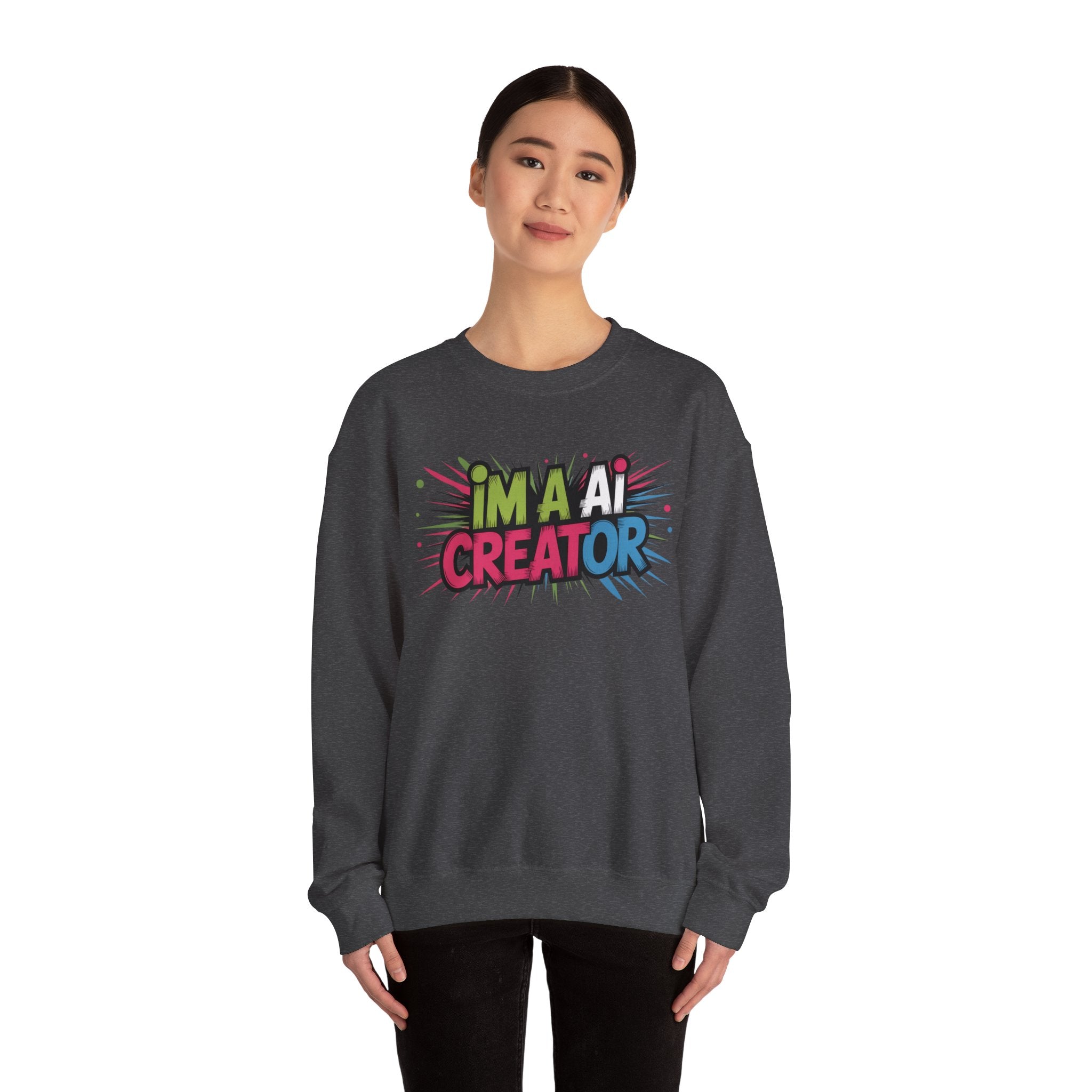 AI Creator  "Code Splash" Unisex Heavy Blend™ Crewneck Sweatshirt
