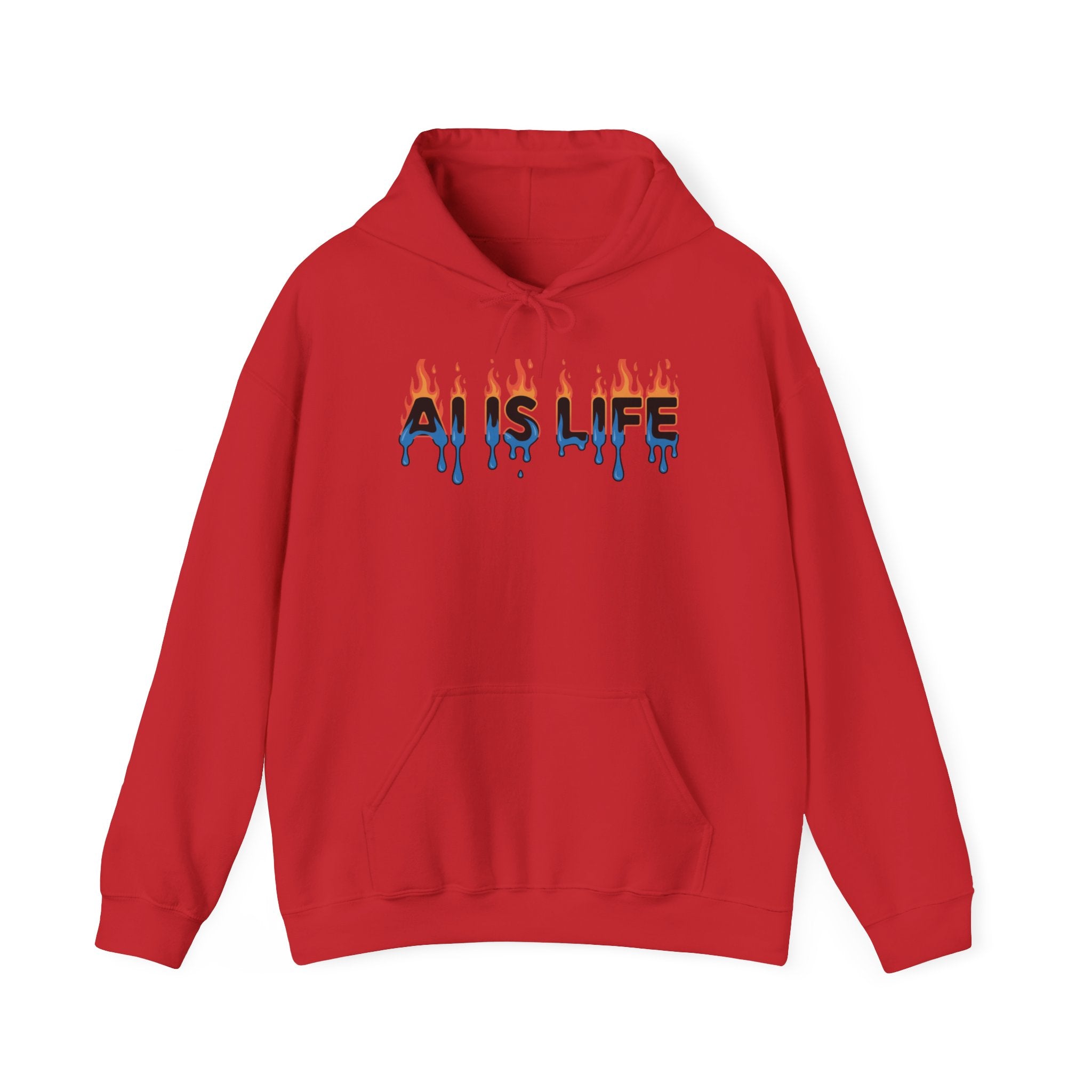 AI IS LIFE   “AI MELTDOWN”  Unisex Heavy Blend™ Hooded Sweatshirt