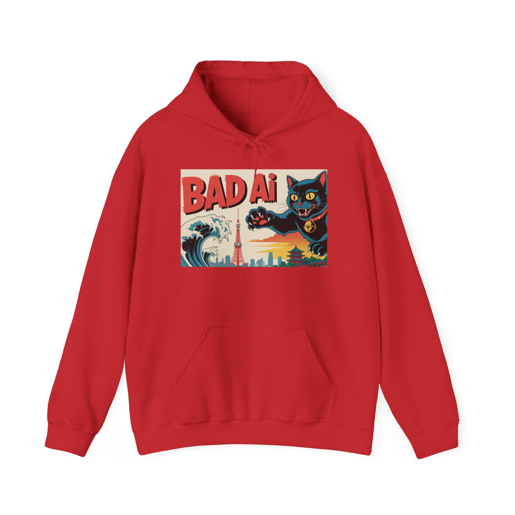 BAD AI " Kaiju Kitty " Unisex Heavy Blend™ Hooded Sweatshirt