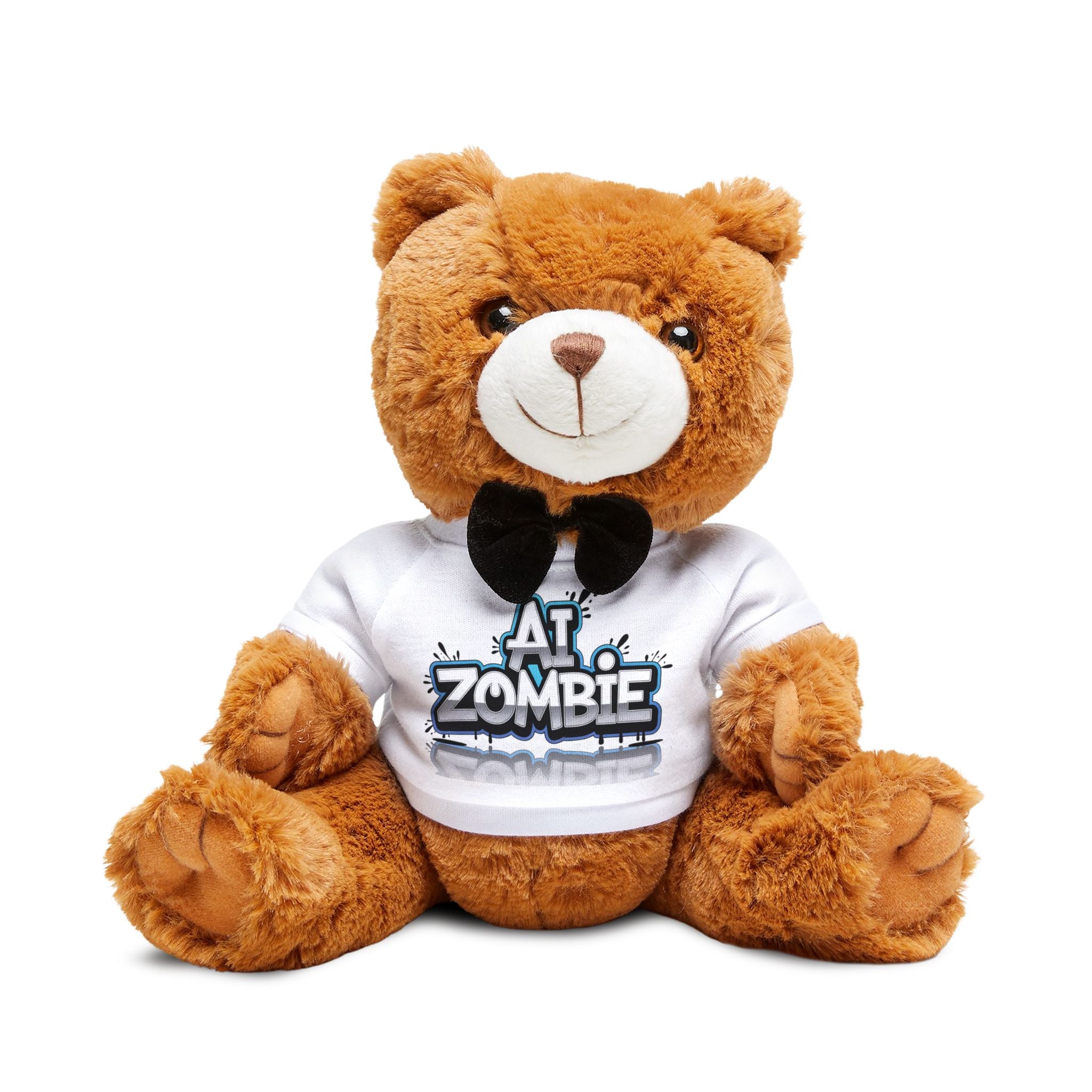 AI ZOMBIE "ALGO-ZOMBIE MODE" Teddy Bear with T-Shirt