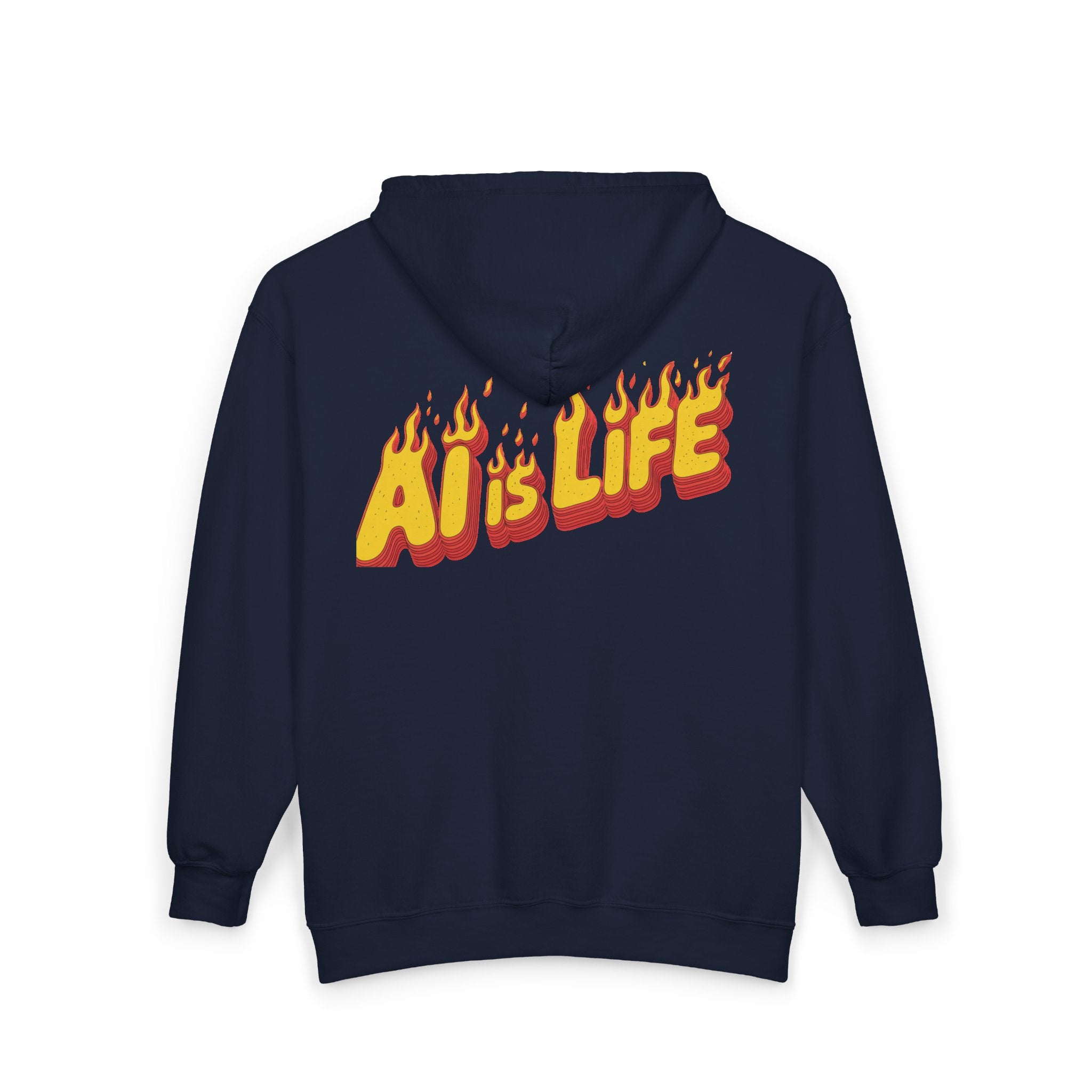 AI is LIFE “FLAME CODE” Unisex Heavy Blend™ Full Zip Hooded Sweatshirt