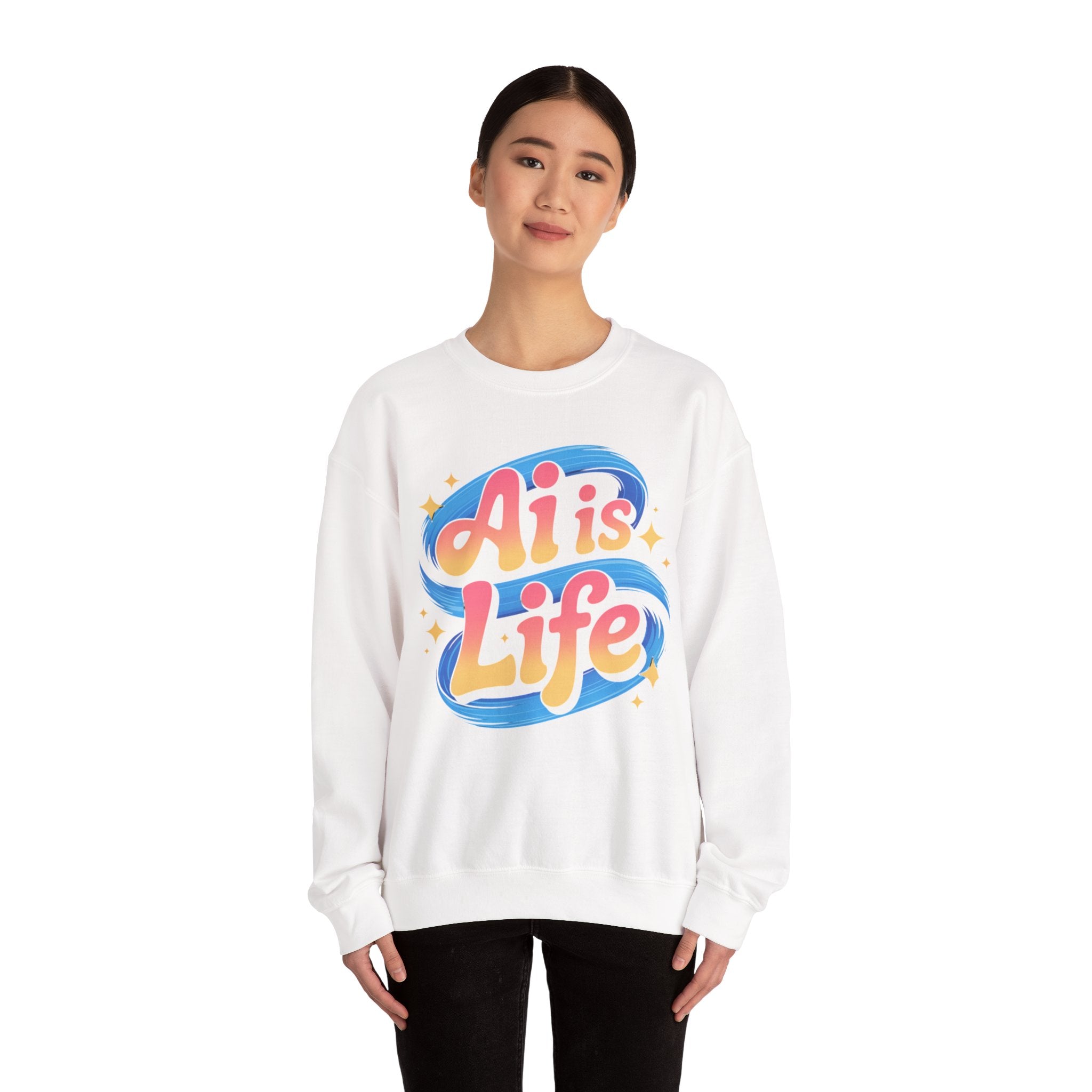 AI is Life "COSMIC SWIRL" Unisex Heavy Blend™ Crewneck Sweatshirt