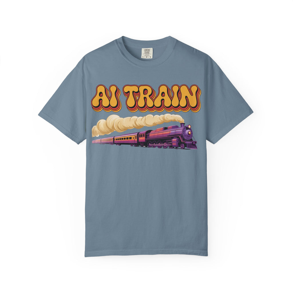 AI TRAIN  "Quantum Rail System" Unisex Garment-Dyed T-shirt