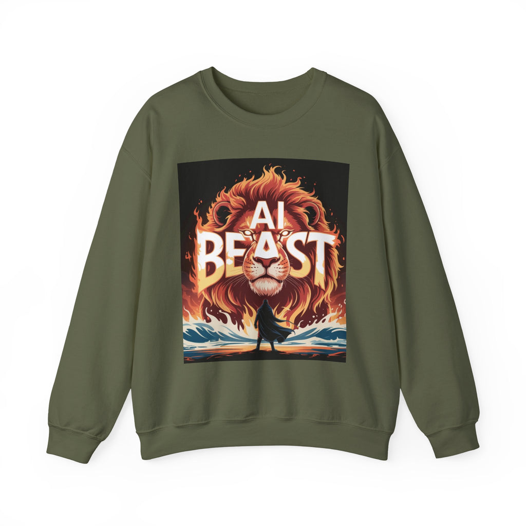 AI BEAST “Majestic Upload” Unisex Heavy Blend™ Crewneck Sweatshirt