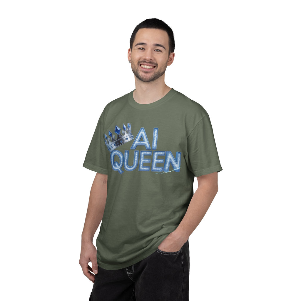 AI Queen "Frost Crown Frequency" Unisex Garment-Dyed T-shirt