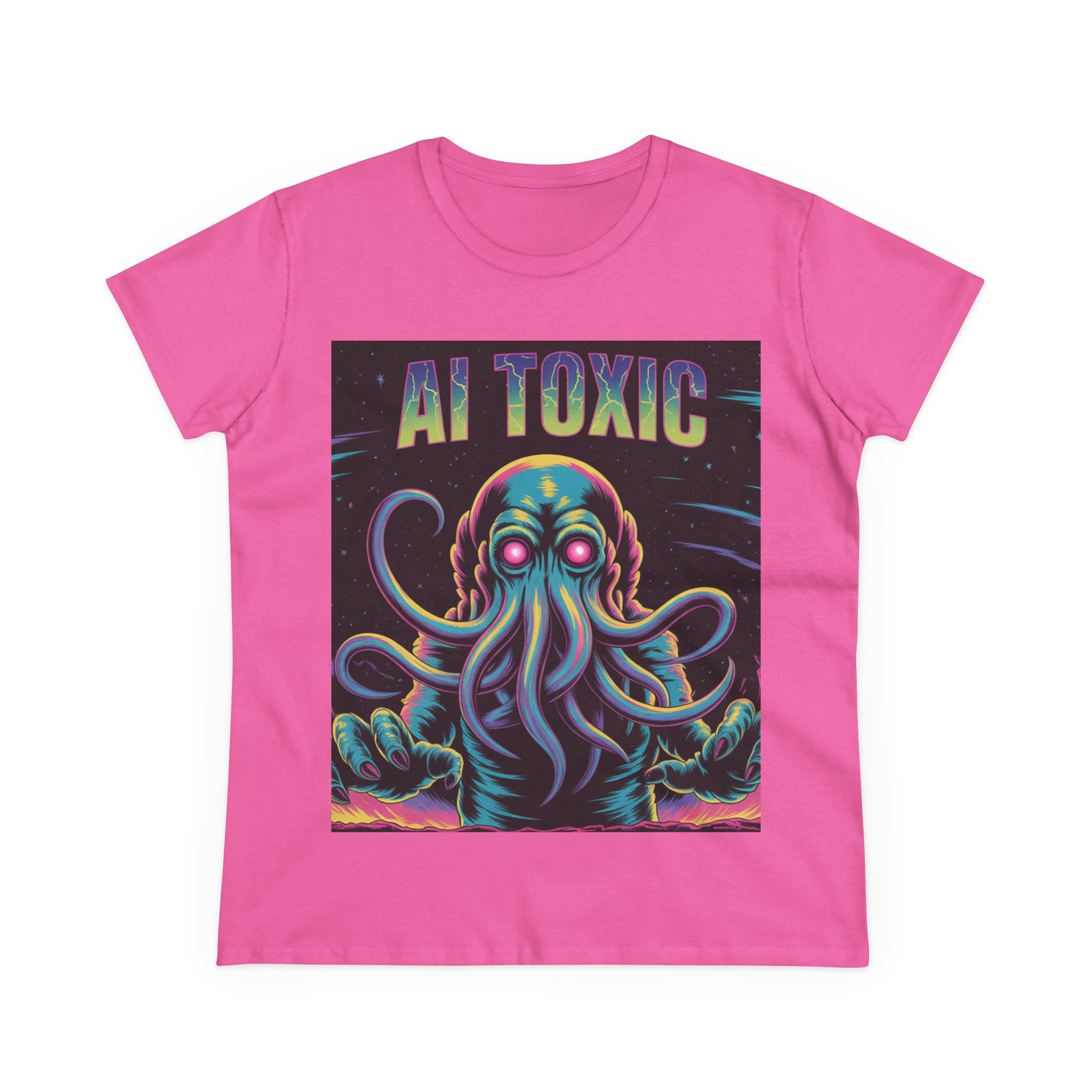 AI TOXIC  "Data Overlord" Women's Midweight Cotton Tee
