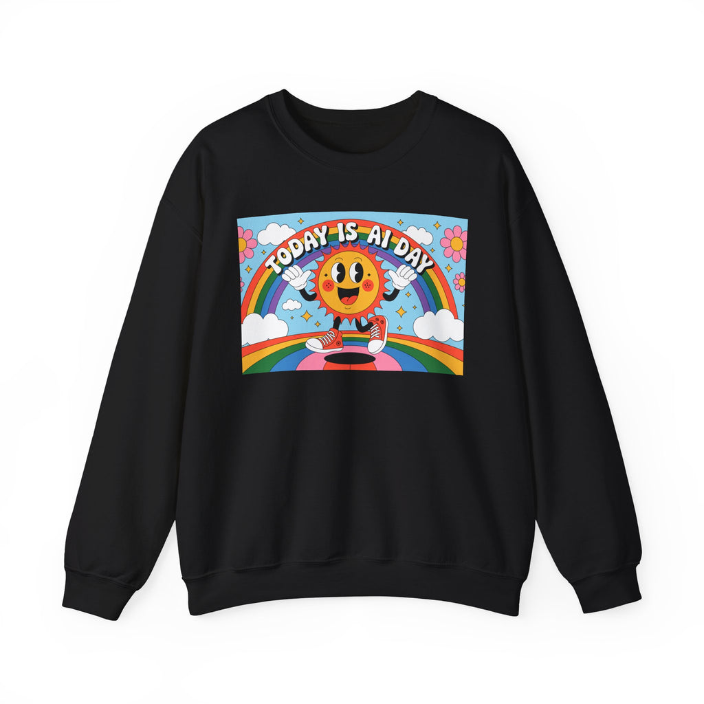 Today Is AI Day  "Sunshine Circuit" Unisex Heavy Blend™ Crewneck Sweatshirt