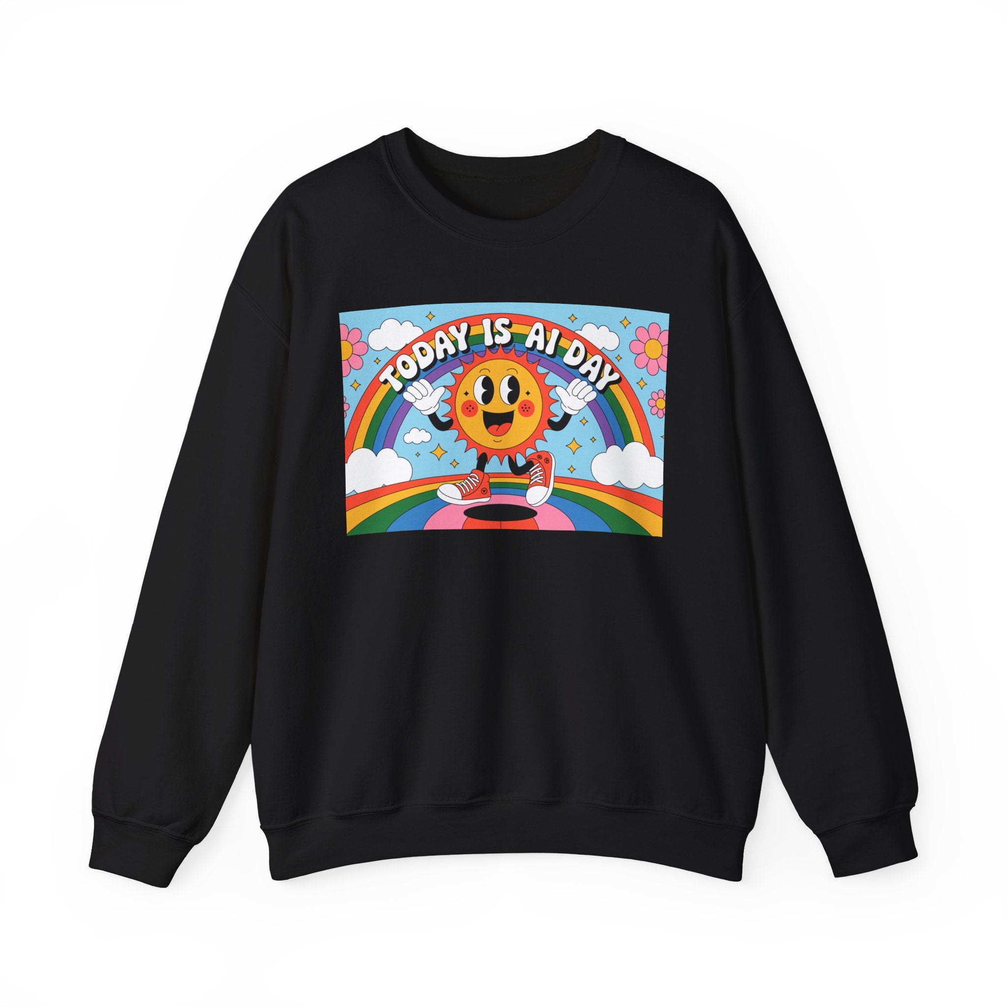 Today Is AI Day  "Sunshine Circuit" Unisex Heavy Blend™ Crewneck Sweatshirt