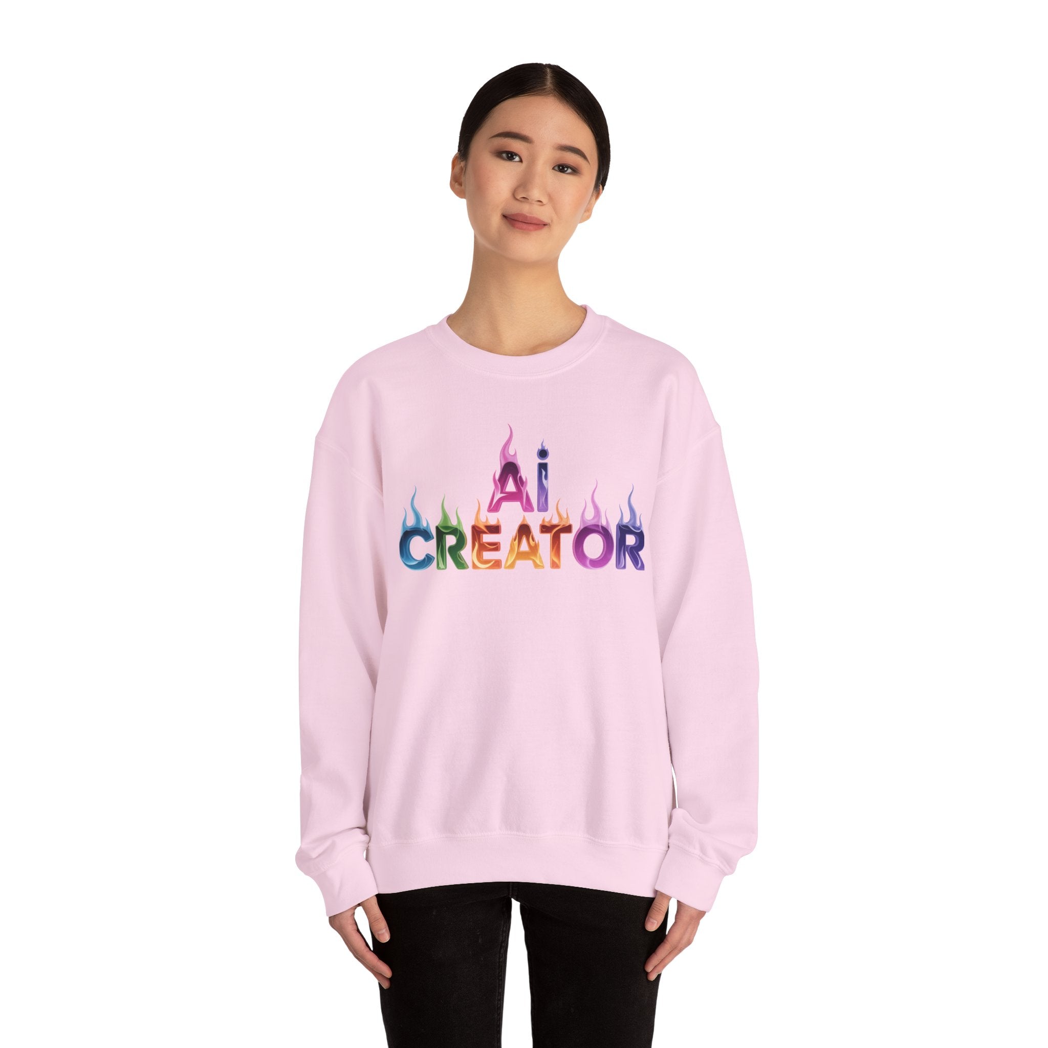 AI CREATOR  "Fire in the Code" Unisex Heavy Blend™ Crewneck Sweatshirt