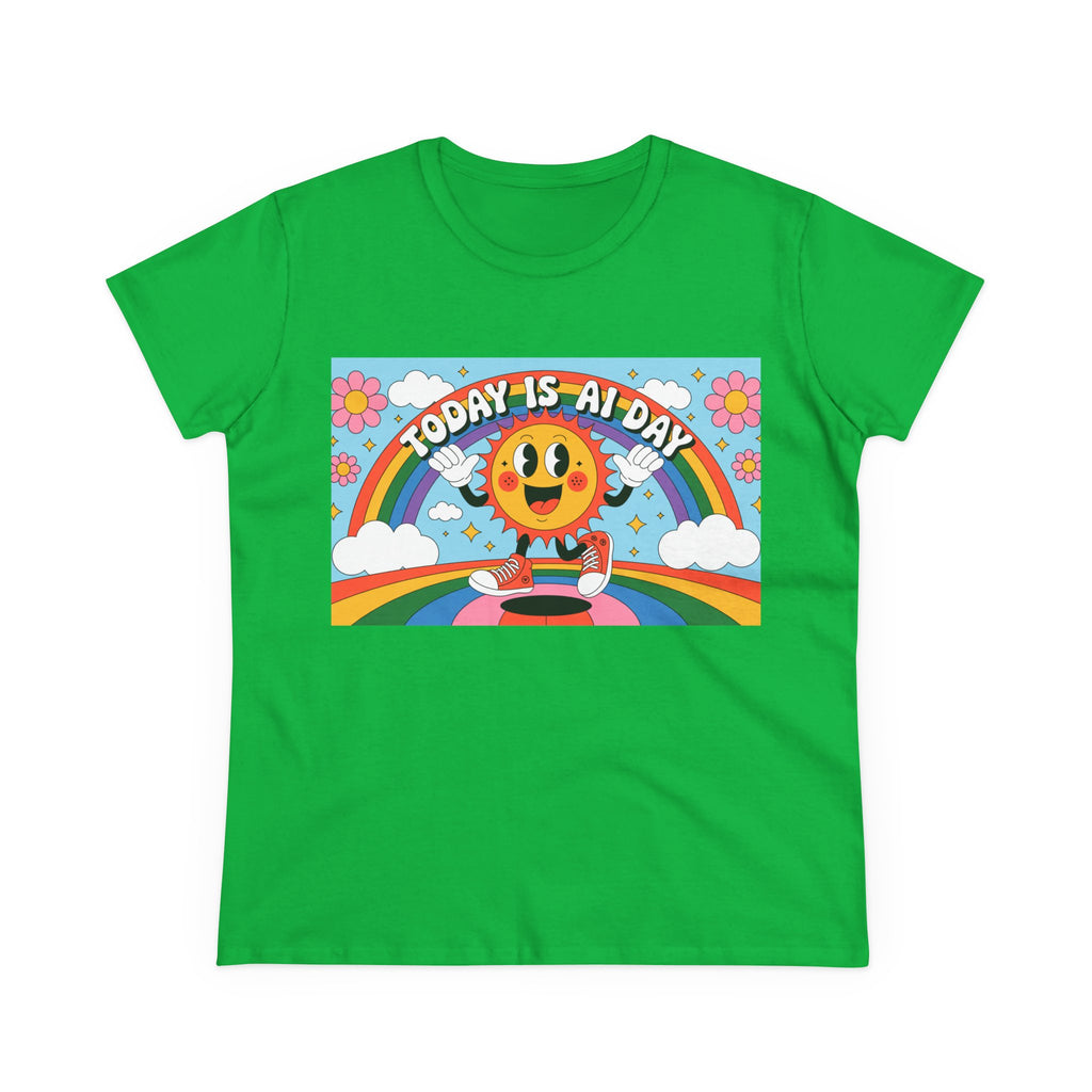 Today Is AI Day  "Sunshine Circuit" Women's Midweight Cotton Tee