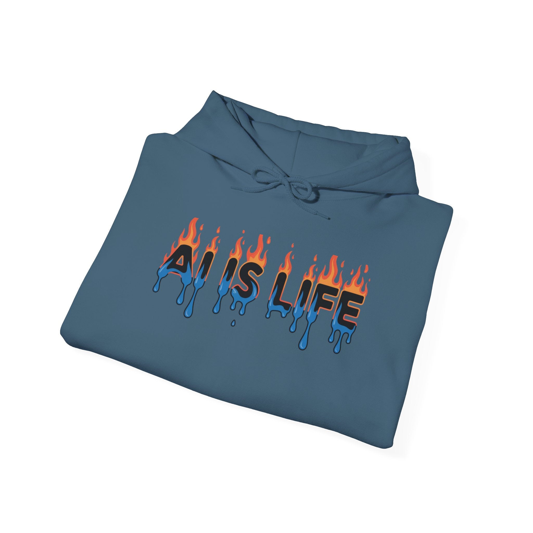 AI IS LIFE   “AI MELTDOWN”  Unisex Heavy Blend™ Hooded Sweatshirt