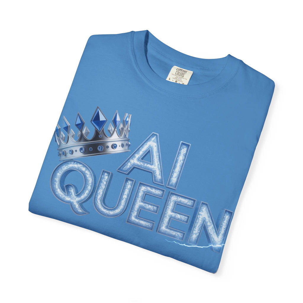 AI Queen "Frost Crown Frequency" Unisex Garment-Dyed T-shirt