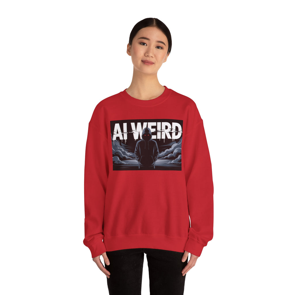 AI WEIRD – “DARK DATA ENTITY” Unisex Heavy Blend™ Crewneck Sweatshirt