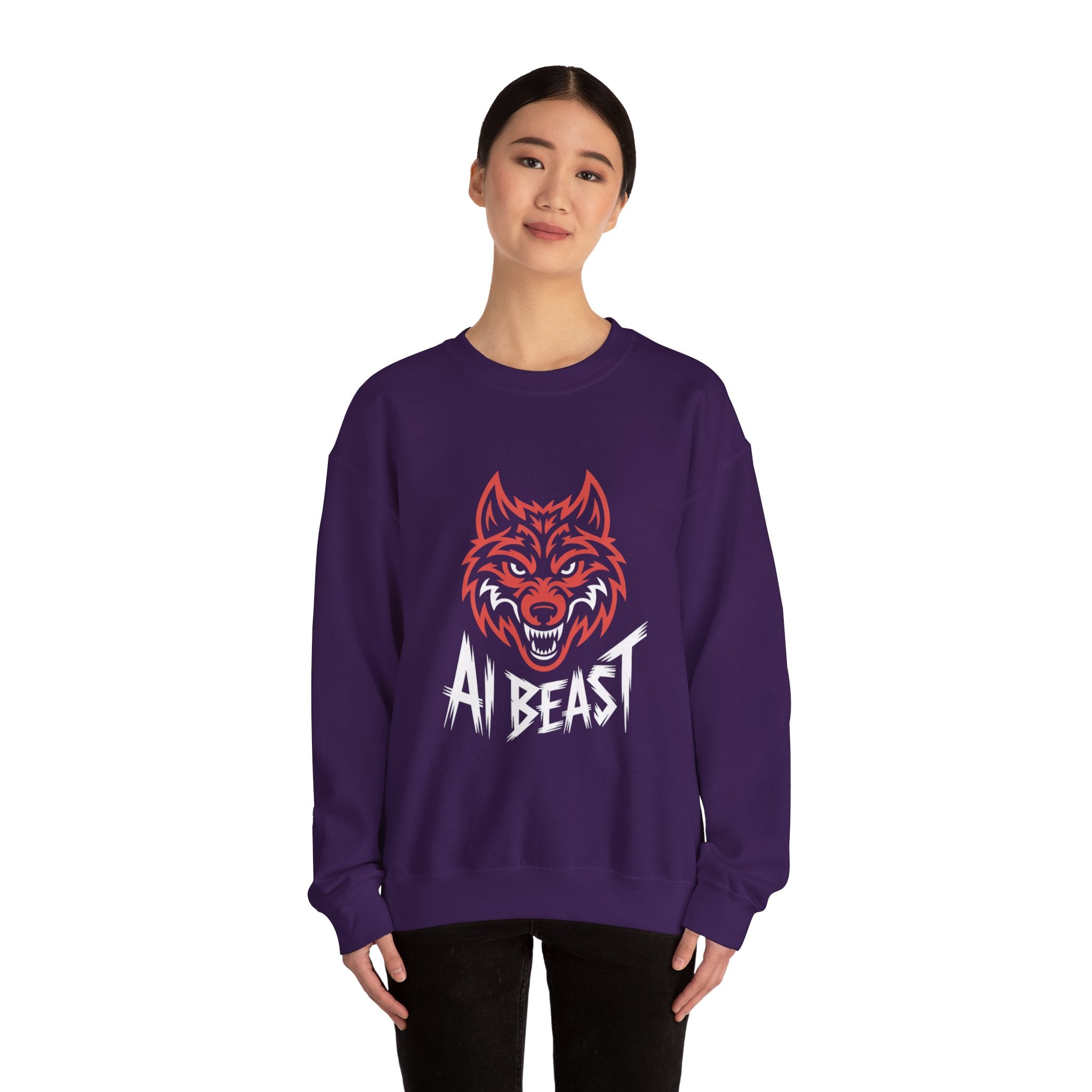 AI BEAST " Alpha Mode " Unisex Heavy Blend™ Crewneck Sweatshirt