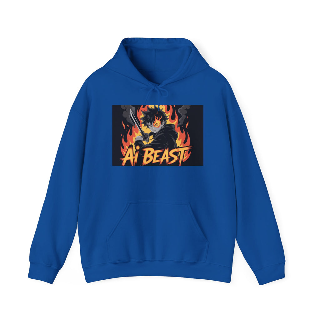 AI  BEAST  " Warrior.exe "  Unisex Heavy Blend™ Hooded Sweatshirt