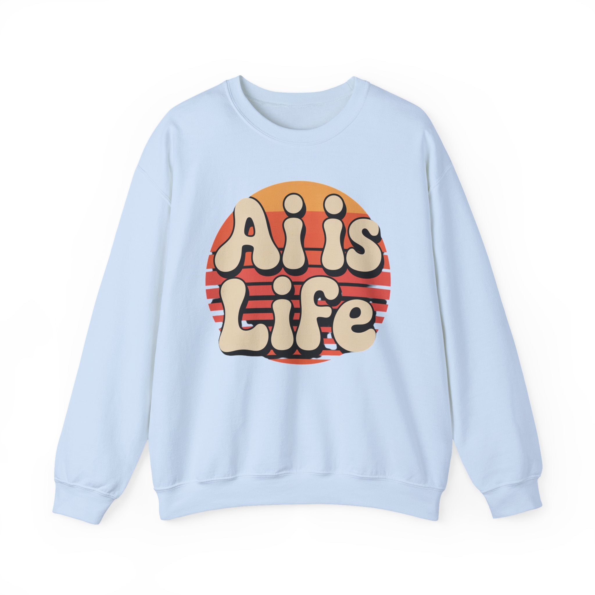 AI is Life "SUNSET CIRCUITRY" Unisex Heavy Blend™ Crewneck Sweatshirt