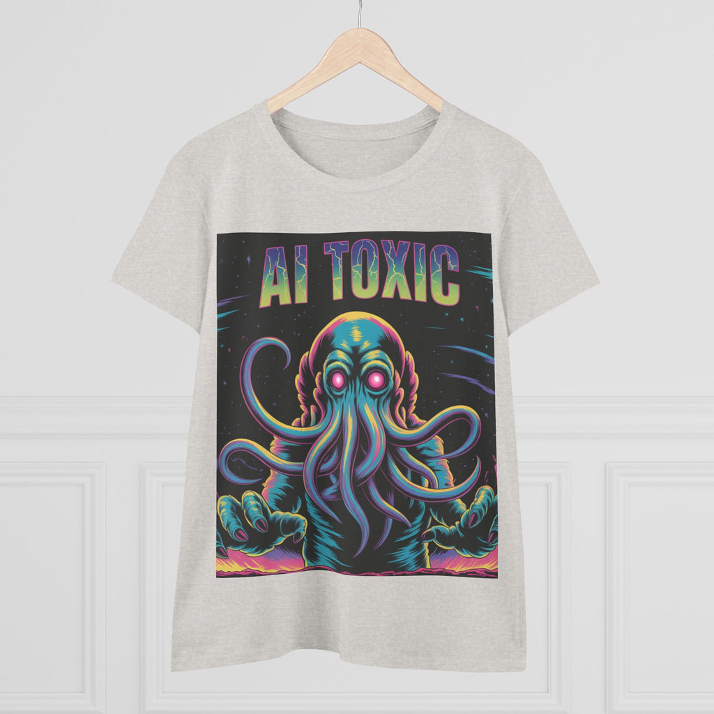 AI TOXIC  "Data Overlord" Women's Midweight Cotton Tee