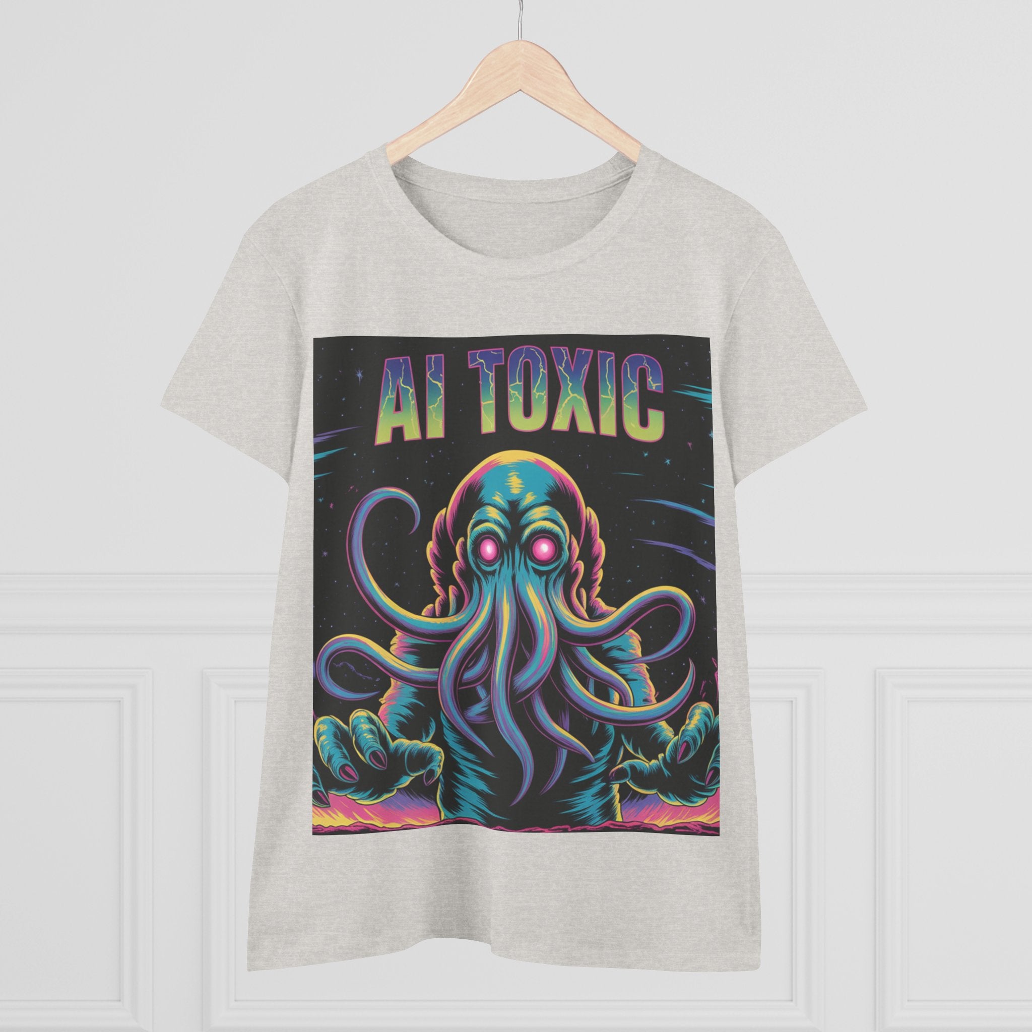 AI TOXIC  "Data Overlord" Women's Midweight Cotton Tee