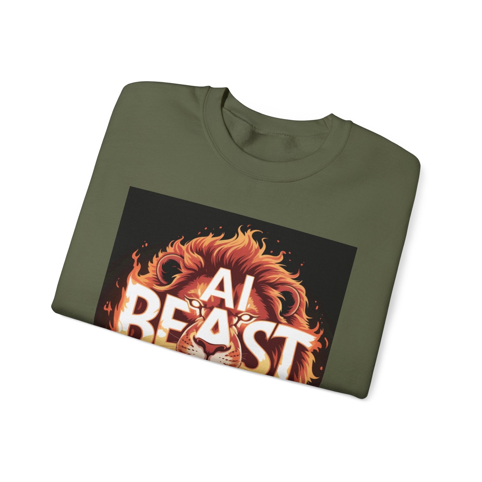 AI BEAST “Majestic Upload” Unisex Heavy Blend™ Crewneck Sweatshirt